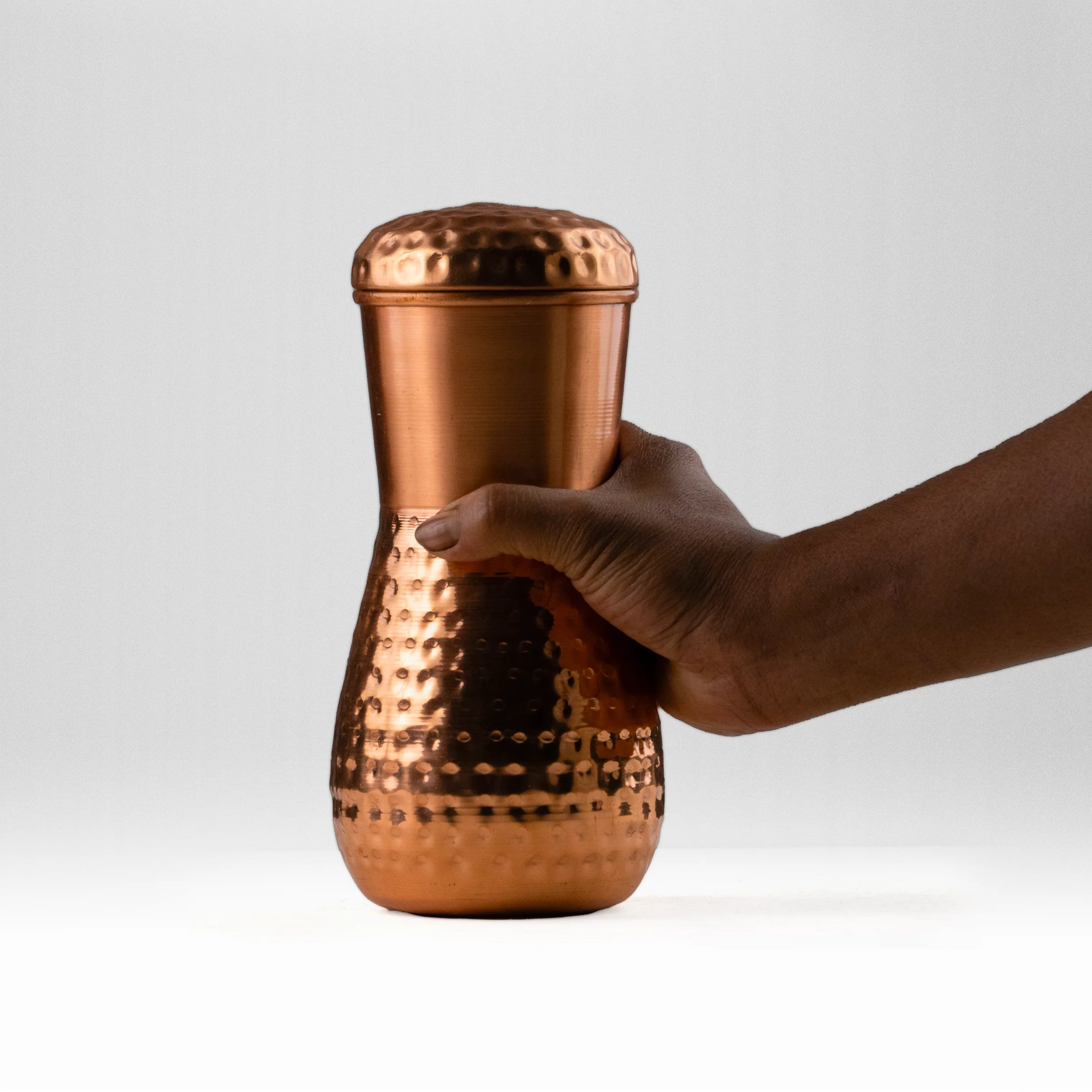 Health Smith Pure Copper Marina Jar Classic for Water | Copper Utensil for Water