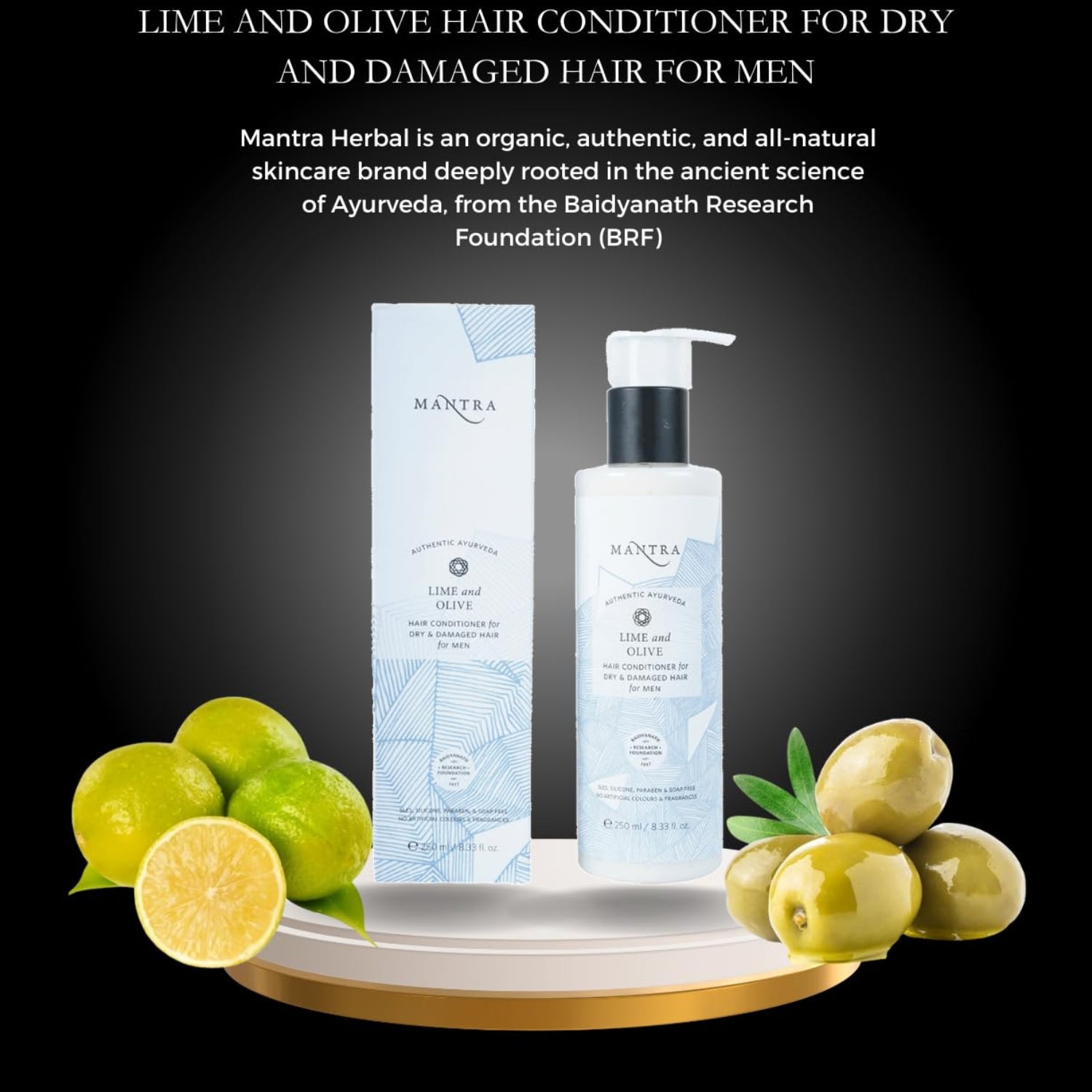 Lime And Olive Hair Conditioner For Dry And Damaged Hair For Men - Image 2