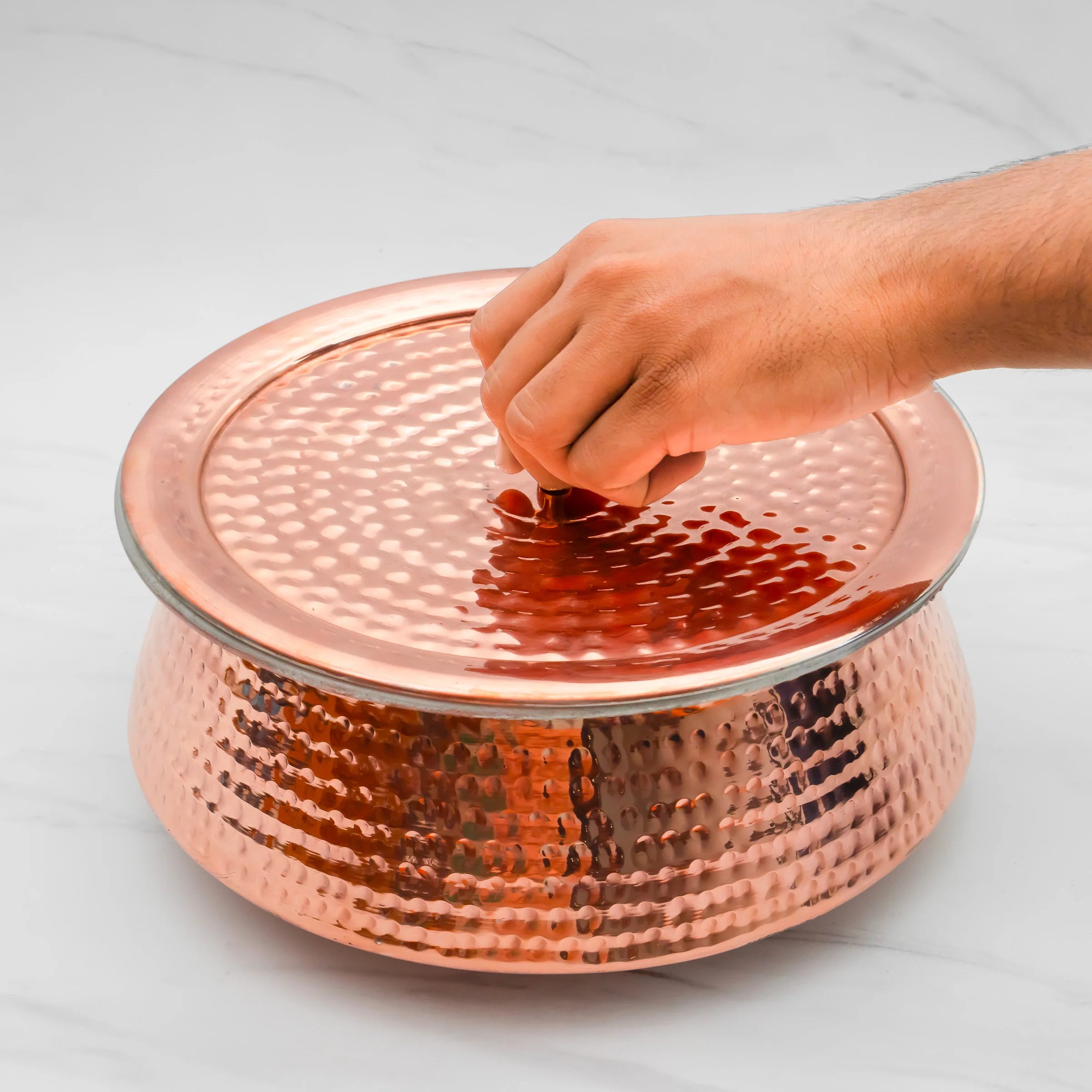 Health Smith Pure Copper Lagan for Cooking – Tin Coated (Kalai)