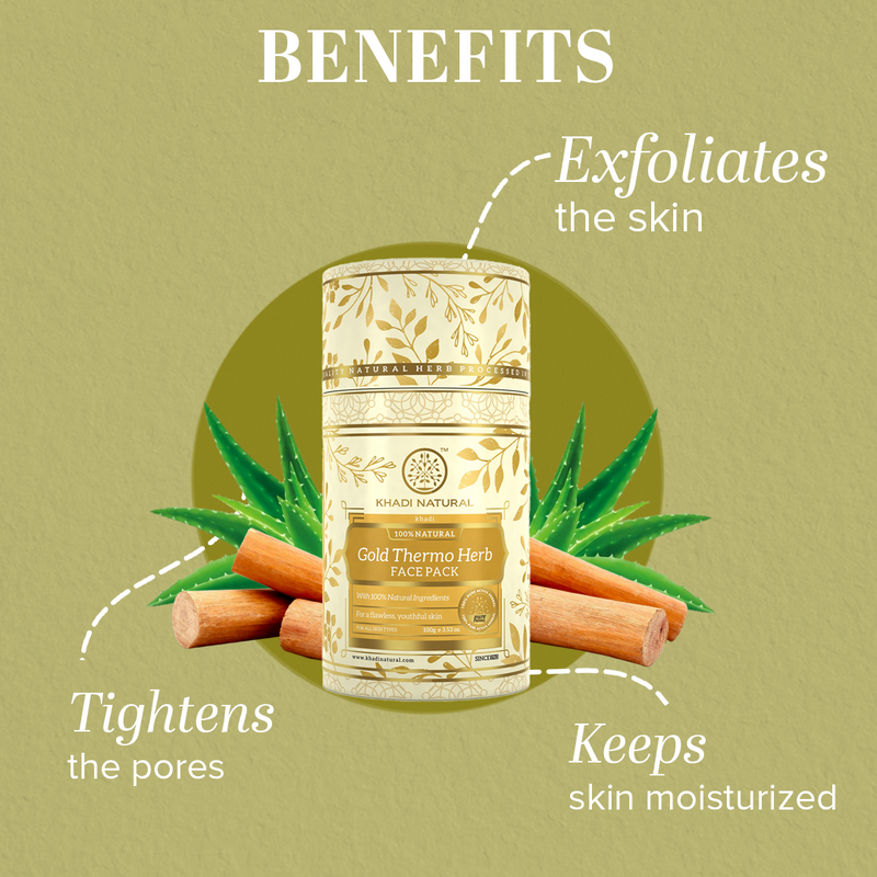 Khadi Natural Gold Thermo Herb Face Pack