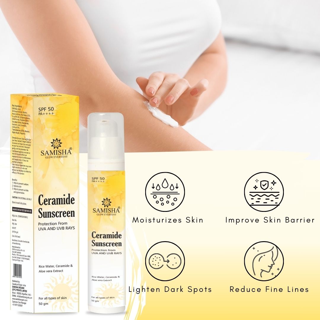 Samisha Ceramide & Hyaluronic Acid  Sunscreen Spf 50 Pa++++