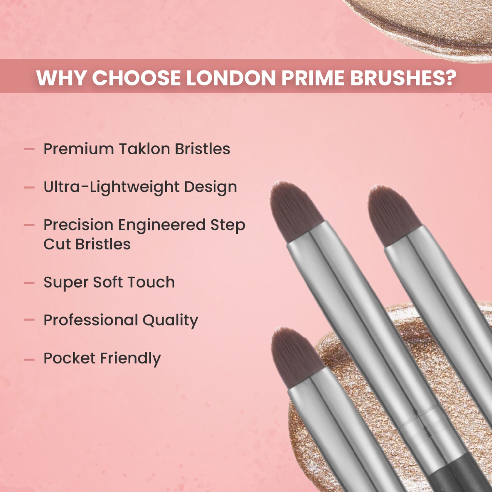 London Prime HD Eyeshadow Applicator - LP324 ( Formerly London Pride Cosmetics )