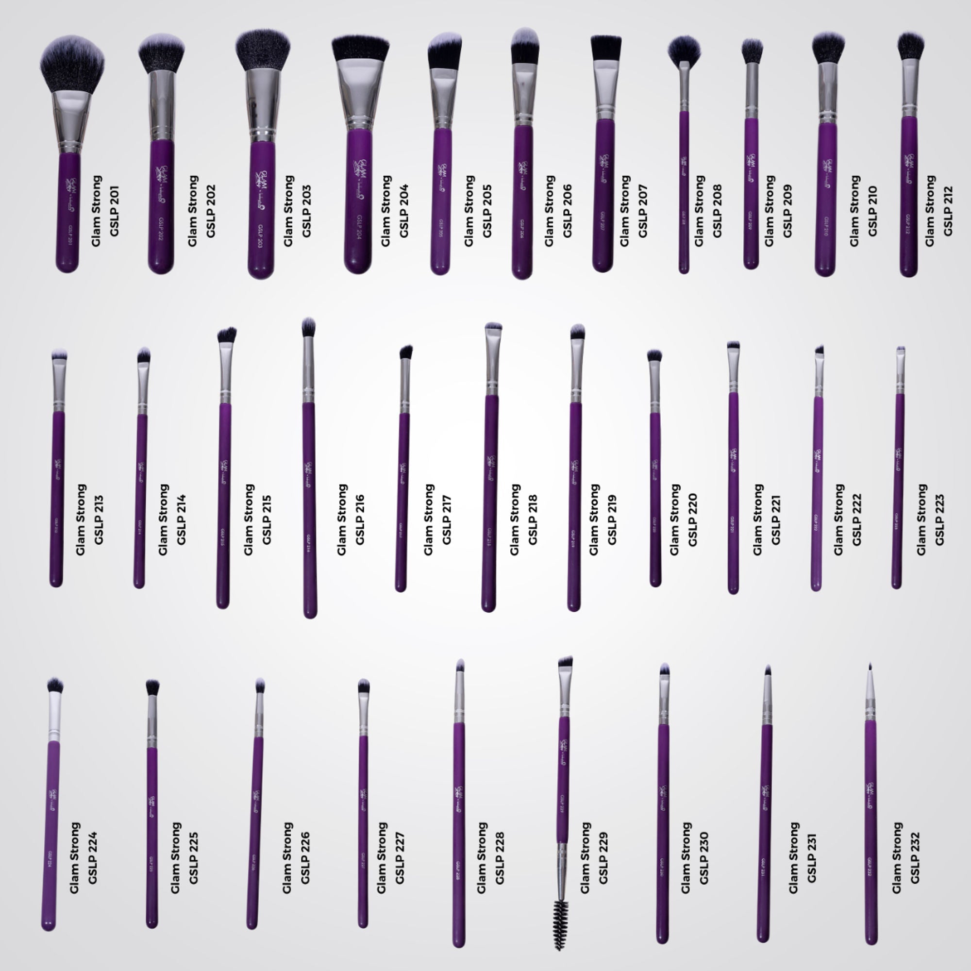 London Prime Glamstrokes Budget Friendly Brush Set - Black