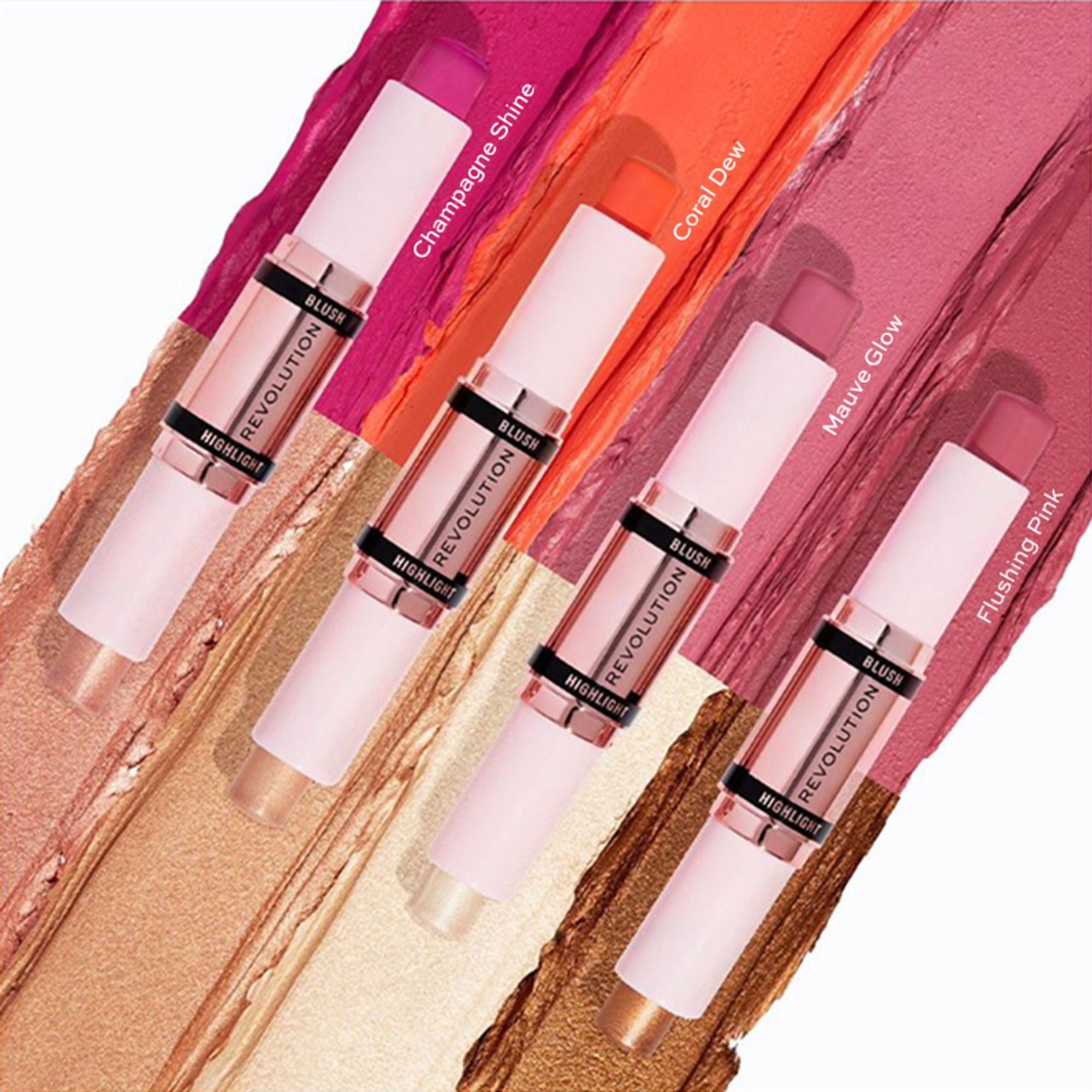 Makeup Revolution Blush & Highlight Stick - Coral Dew