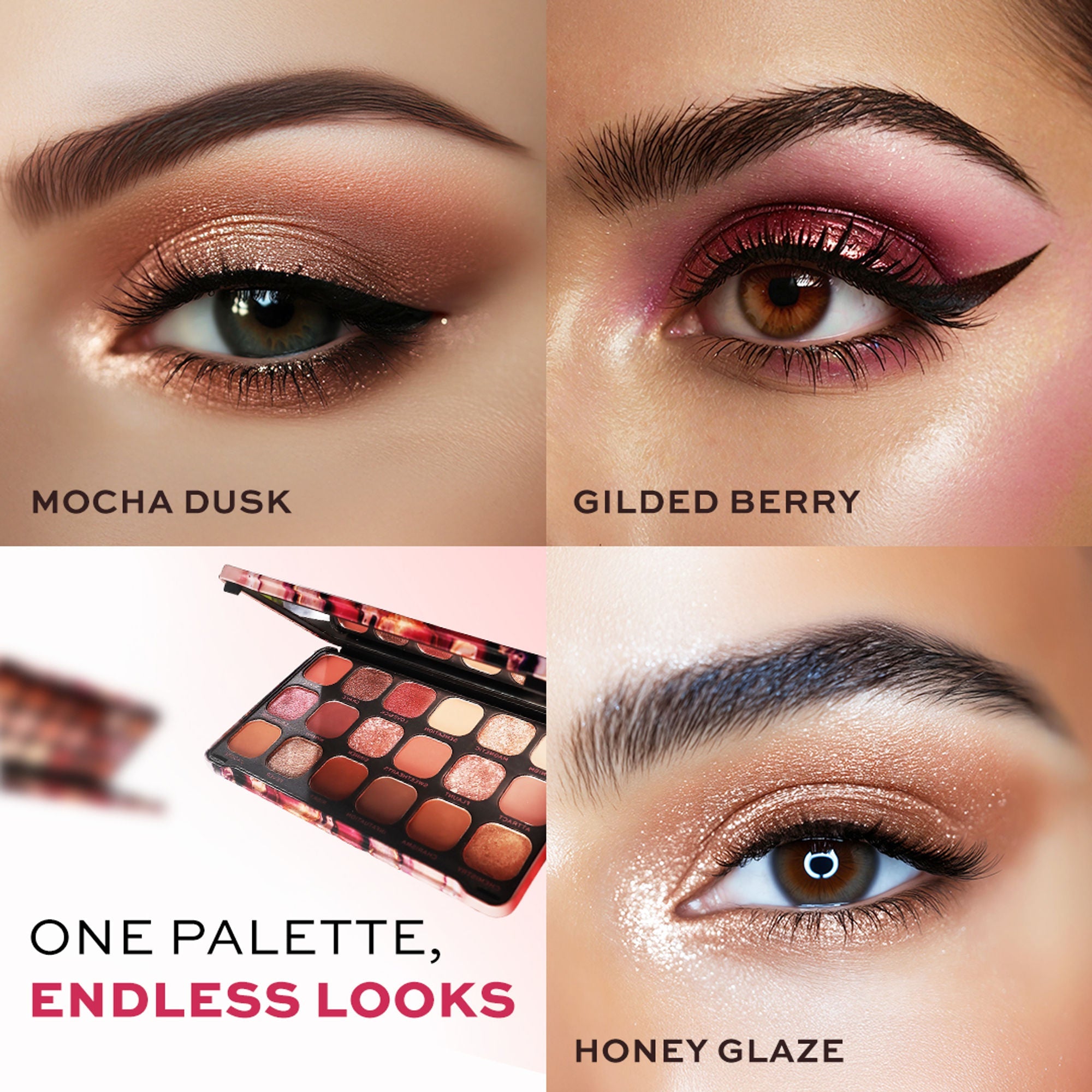 Makeup Revolution Forever Flawless Eyeshadow Palette-18 Smooth & Rich Shade - Allure