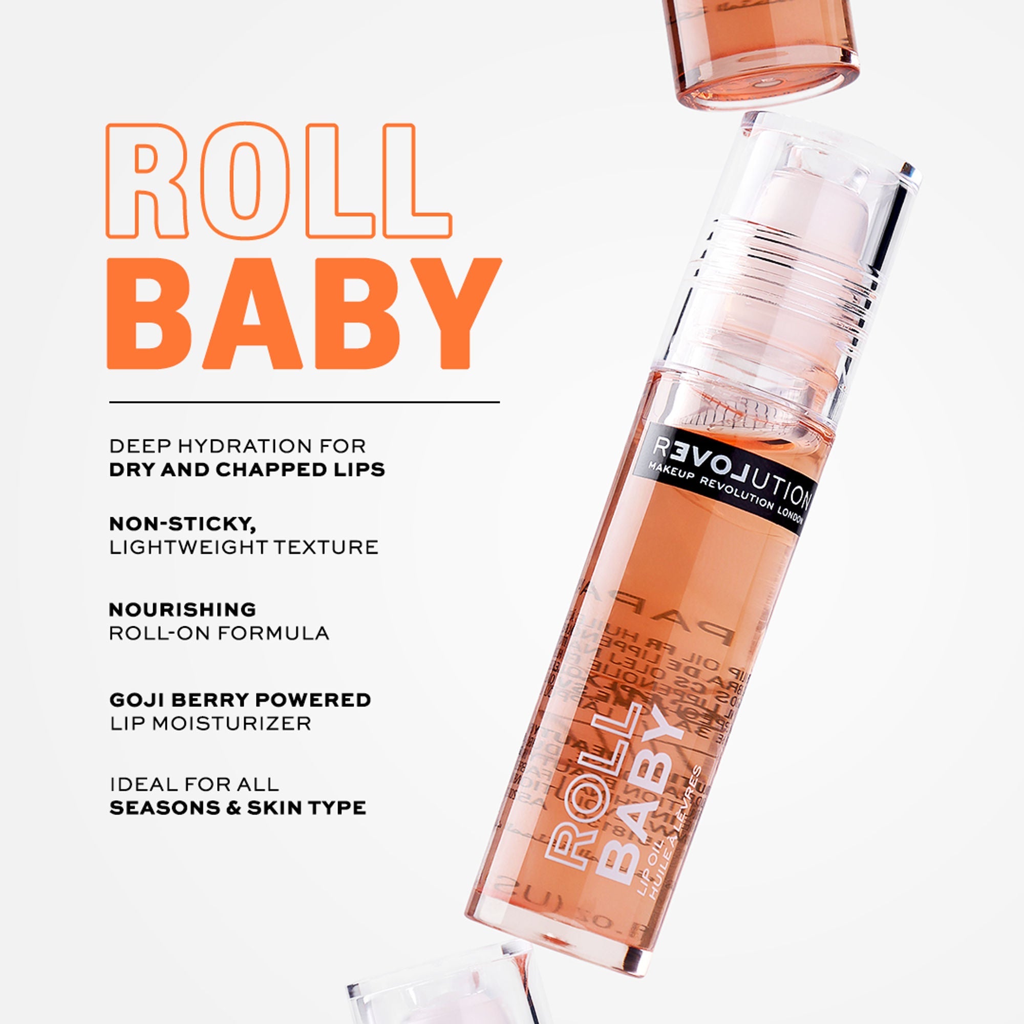 Revolution Relove Roll Baby Lip Oil Papaya - Papaya