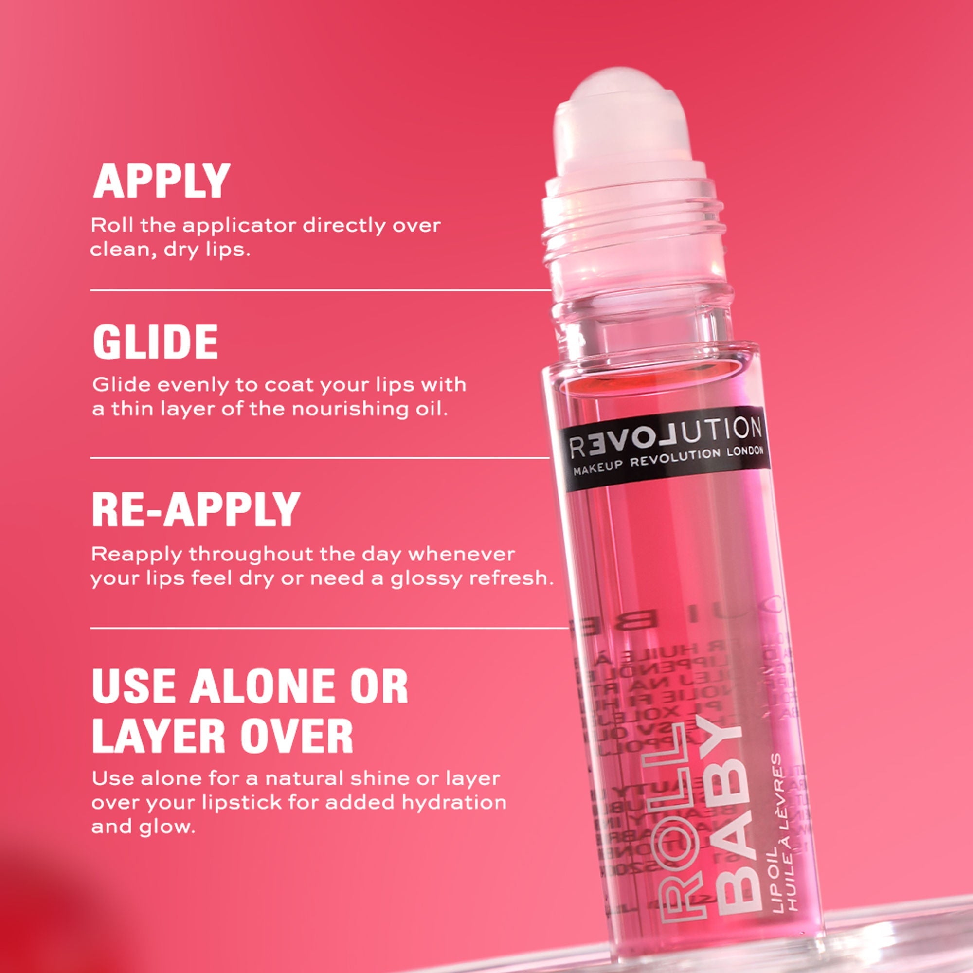 Revolution Relove Roll Baby Lip Oil Papaya - Goji Berry
