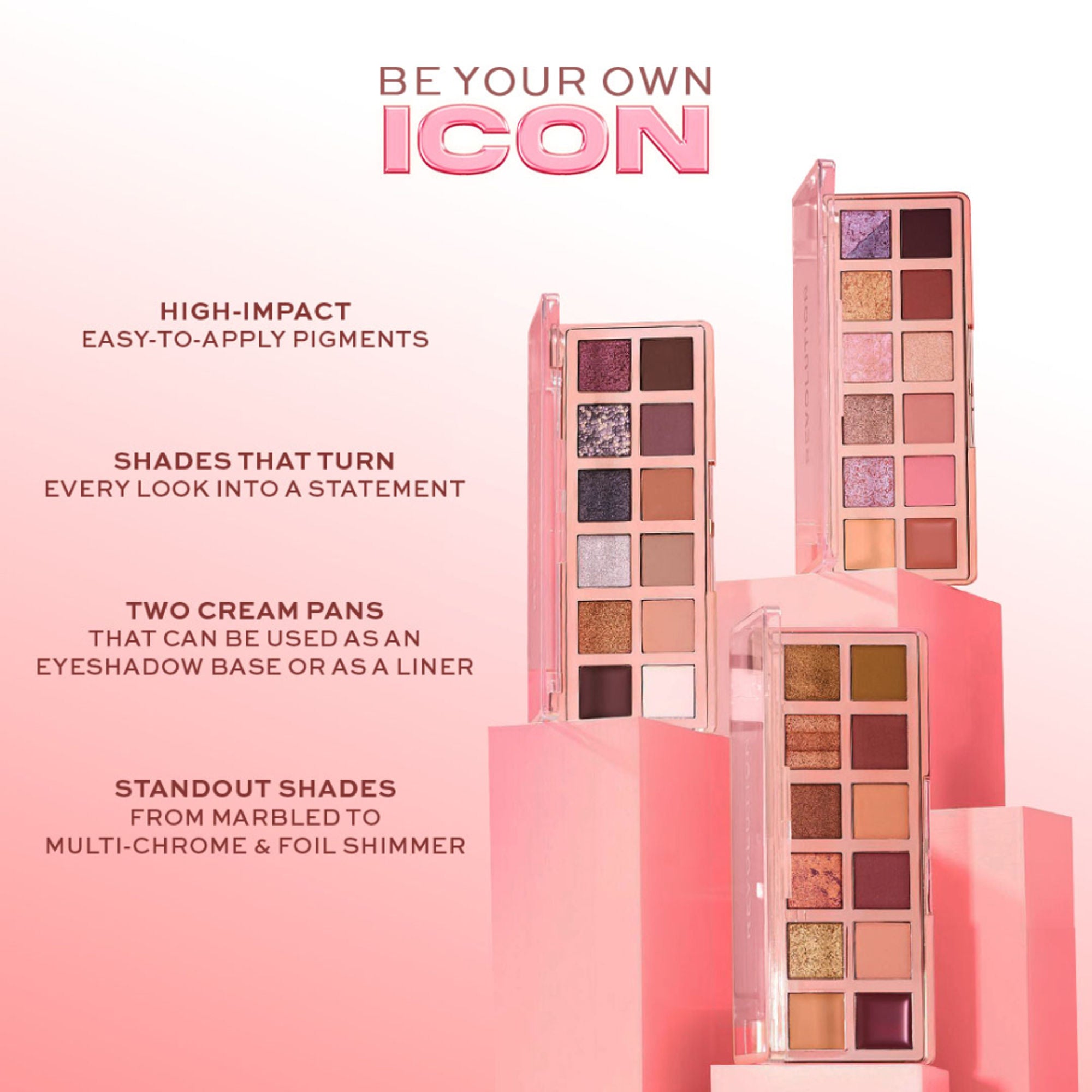 Makeup Revolution Eyeshadow Palette - The Smokey Icon Grunge