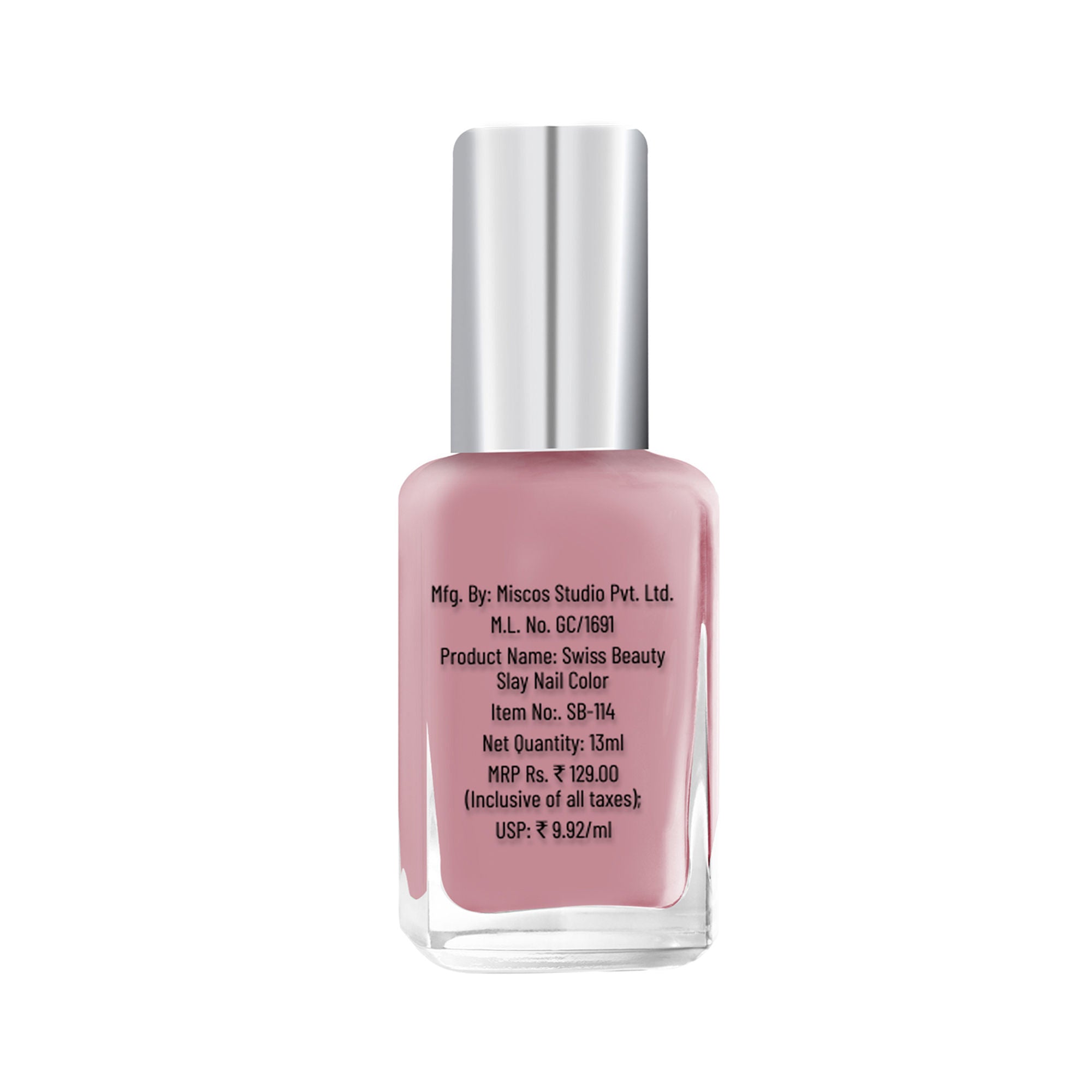Swiss Beauty Slay Nail Color With Ultra Shine Formulation - 64 Lavender Love
