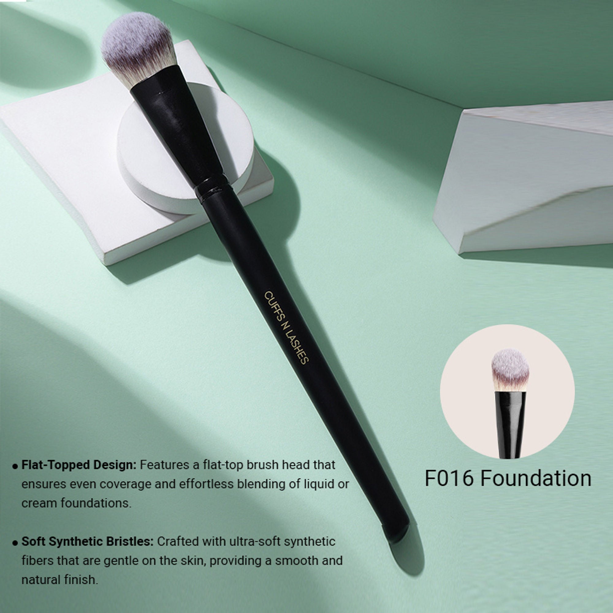 CUFFS N LASHES Foundation Brush - F016