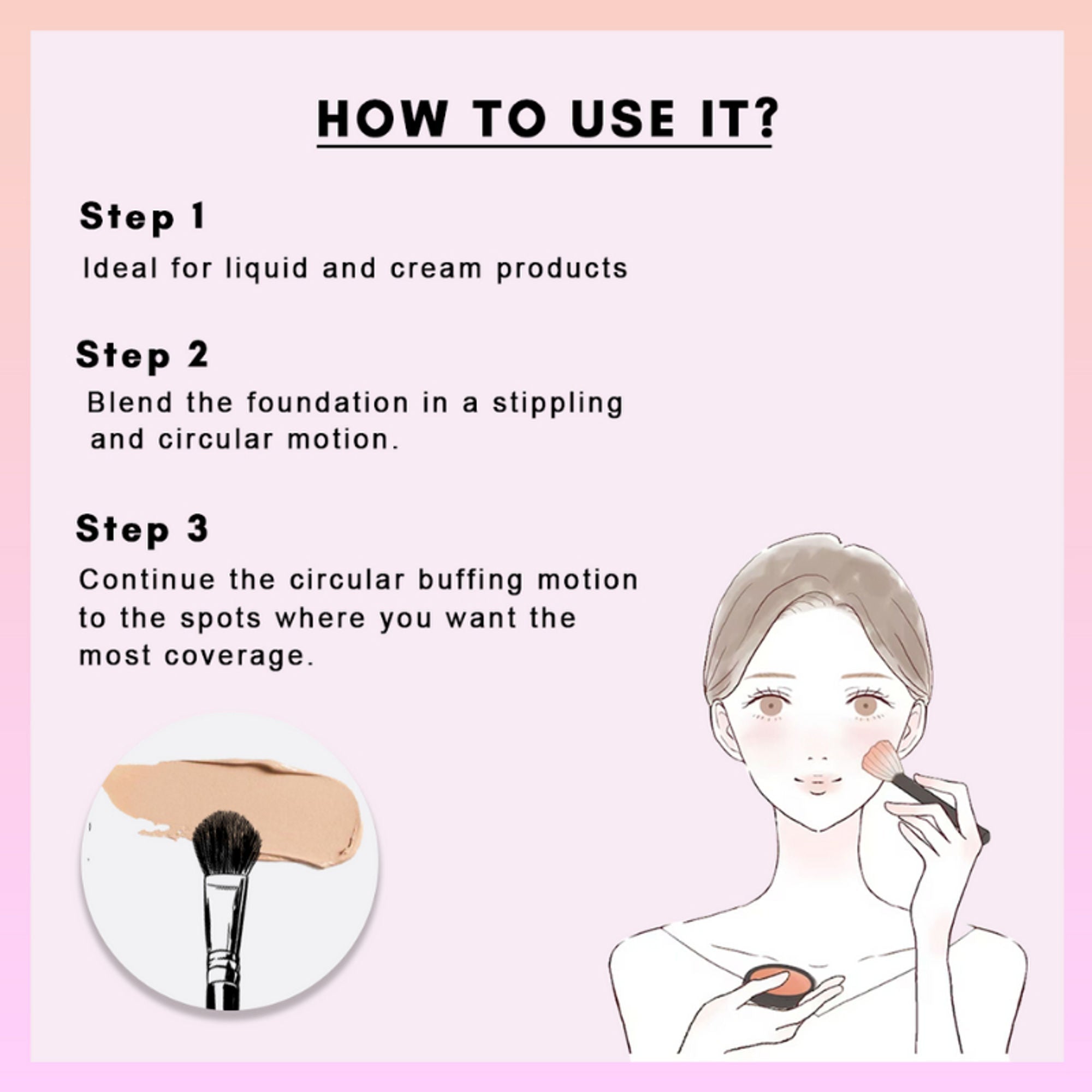 CUFFS N LASHES Small Concealer Brush - F019