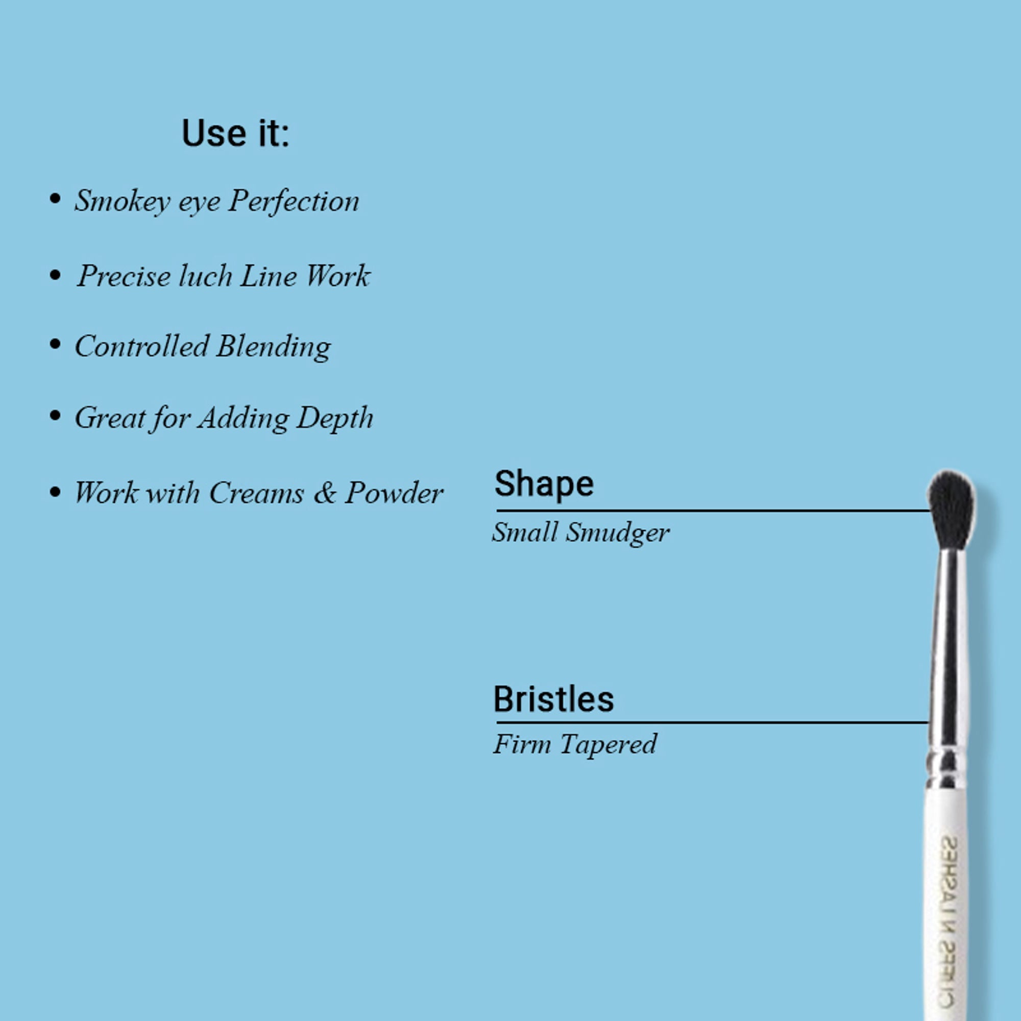 CUFFS N LASHES Small Smudger & Pencil Dual Brush - 05