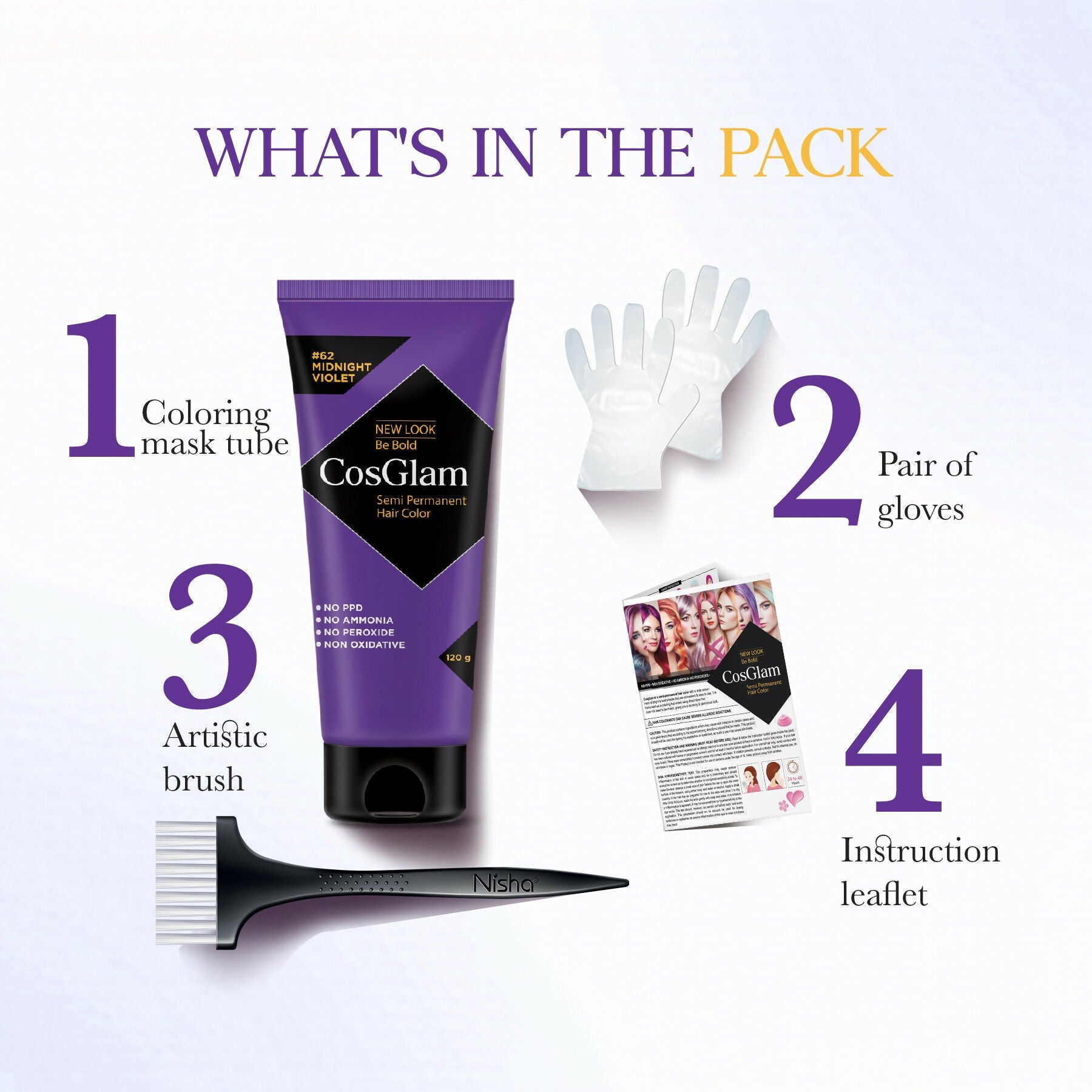 Cosglam Semi Permanent Hair Color for Women & Men (