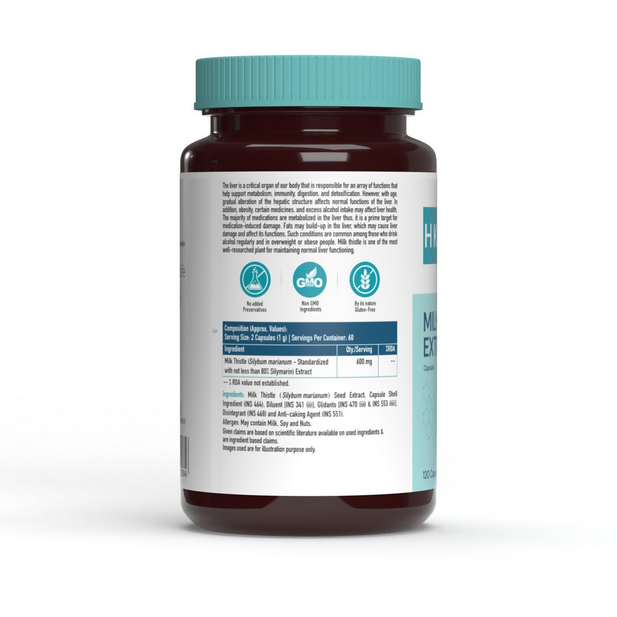 HK Vitals Milk Thistle Extract Capsules