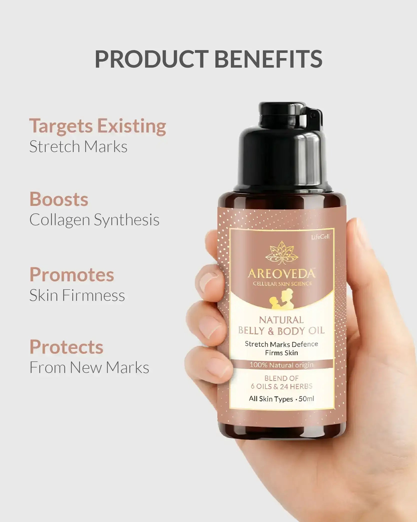 AreoVeda Natural Belly & Body Oil
