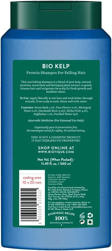 Biotique Ocean Kelp Anti-Hair Fall Shampoo For Hair Growth Therapy