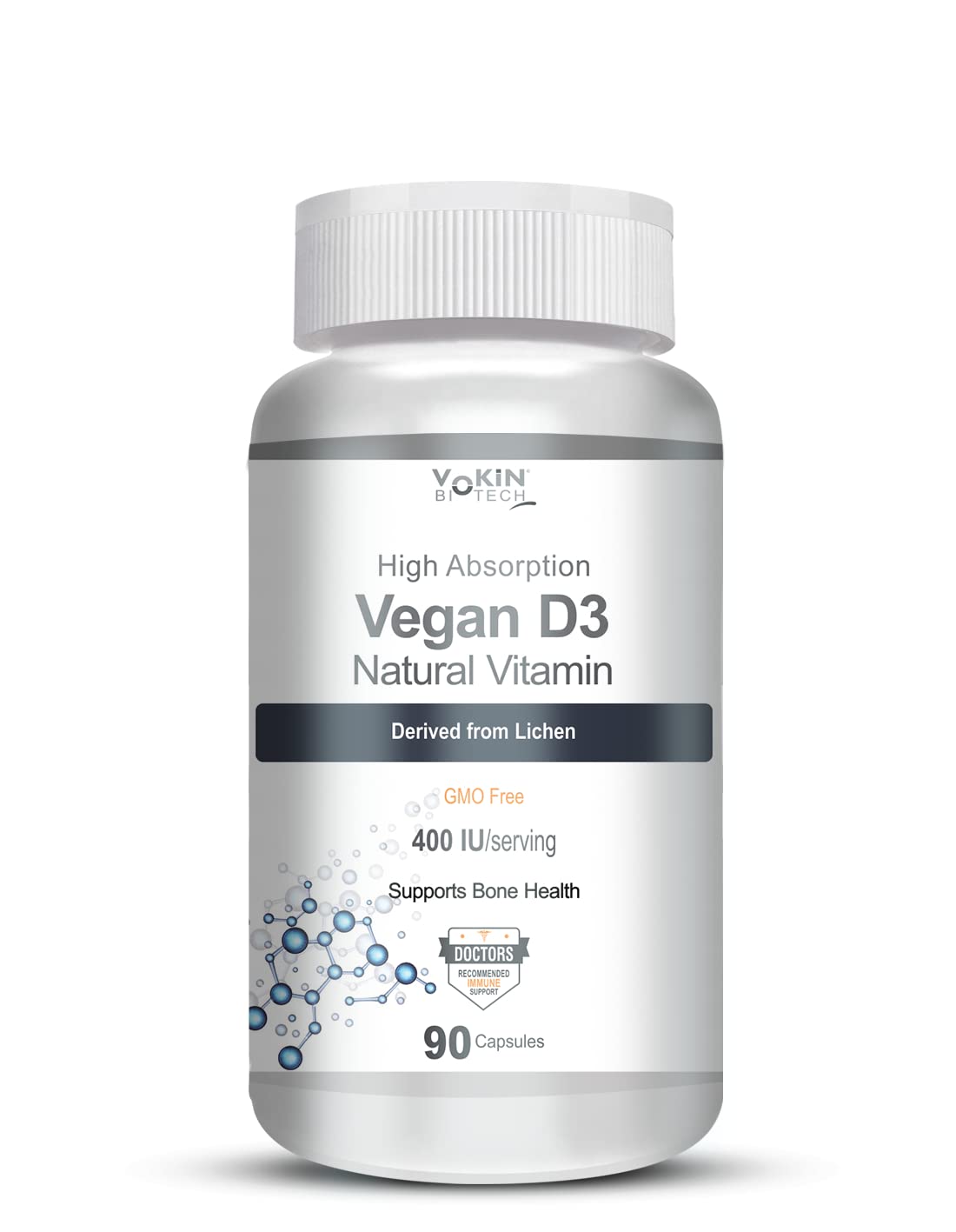 Vokin Biotech Vegan Vitamin D3 - Natural Vitamin – Support Bone Health