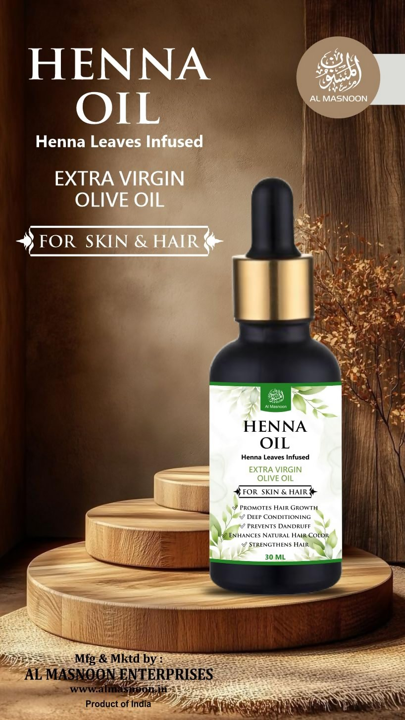 Al Masnoon Henna Oil Henna Leaves Infused In Olive Oil