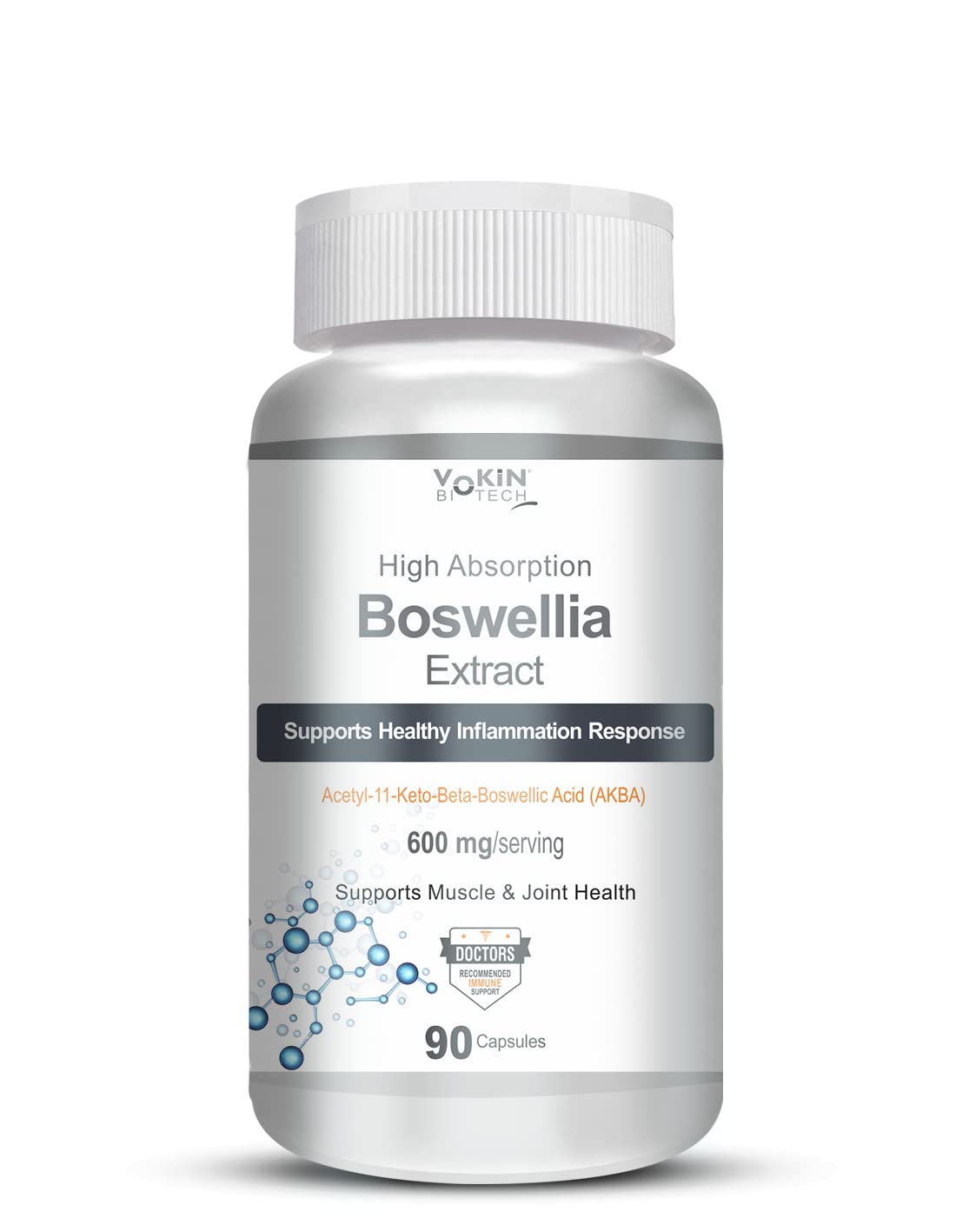 Vokin Biotech boswellia serrata raisin extract 600mg For Strong Bones & Relives Joint Pain | Better Flexibility For Men & Women