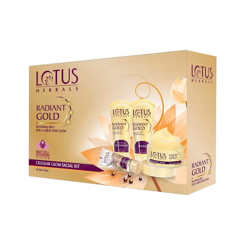 Lotus Herbals Radiant Gold Cellular Glow Facial Kit 37 grams