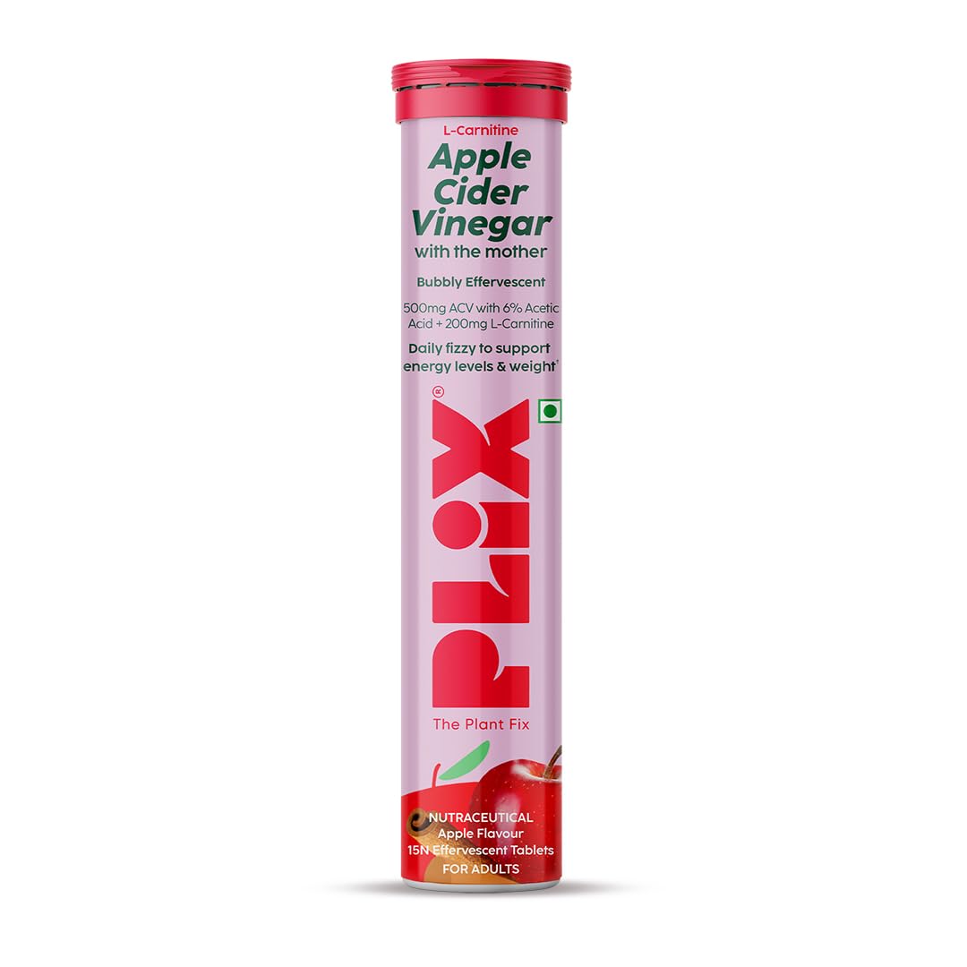 PLIX The Plant Fix L-Carnitine ACV Effervescent Tablets - Apple Burst