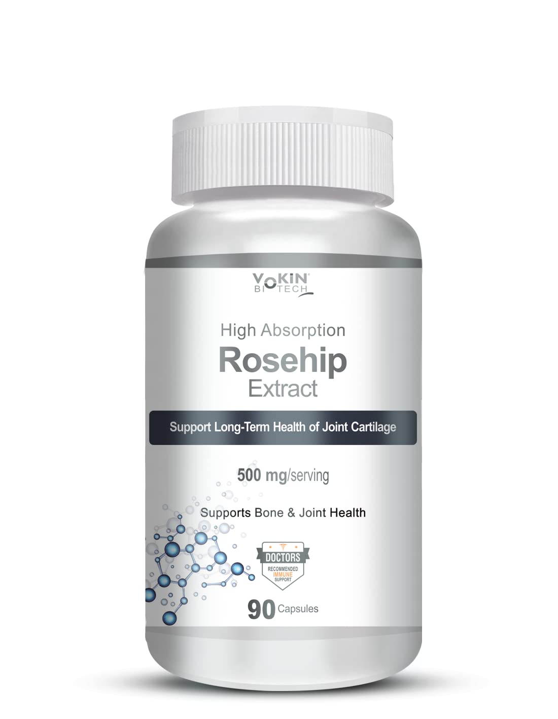 Vokin Biotech Rosehip Extract, Support Bone & Joint Health, Capsules (500mg)