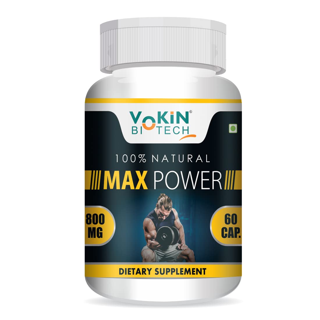 Vokin Biotech 100% Natural Max Power 800MG Testosterone Booster And Bodybuilding Supplement