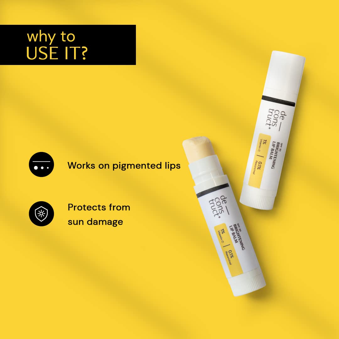 Deconstruct Brightening Lip Balm with SPF 50 - For Dark, Pigmented, Dry, Flaky Lips