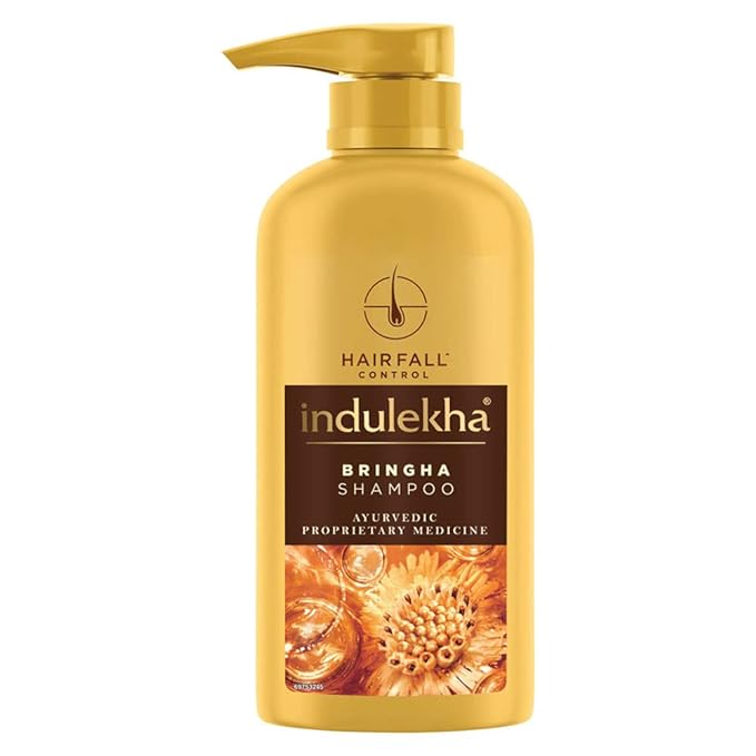 Indulekha Bringha, Shampoo, 580ml, for Hair Fall Control, with Bringharaj Extracts, Amla, Shikakai, Paraben-Free, for Men & Women