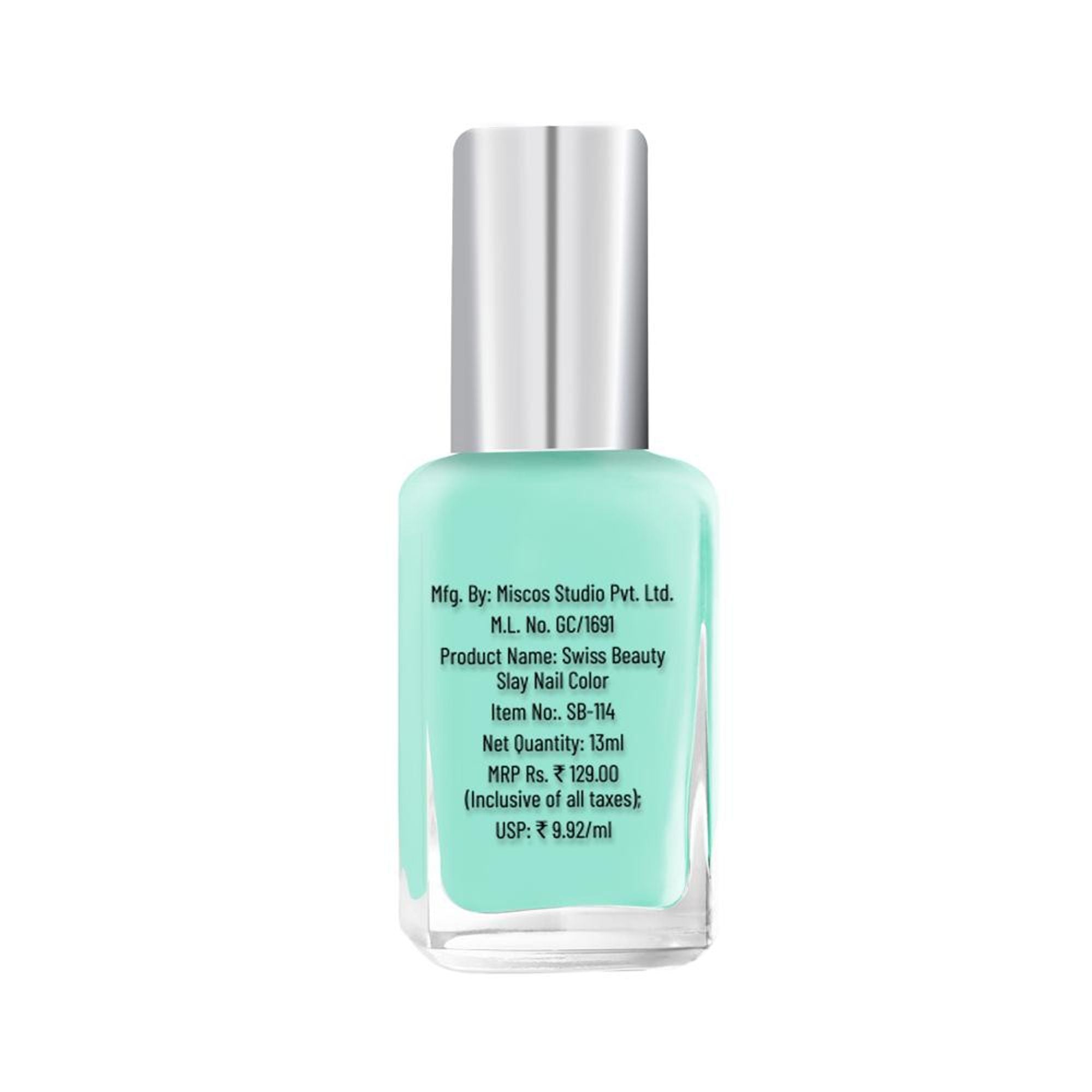 Swiss Beauty Slay Nail Color Ultra Shine Formulation - 10 Sunny
