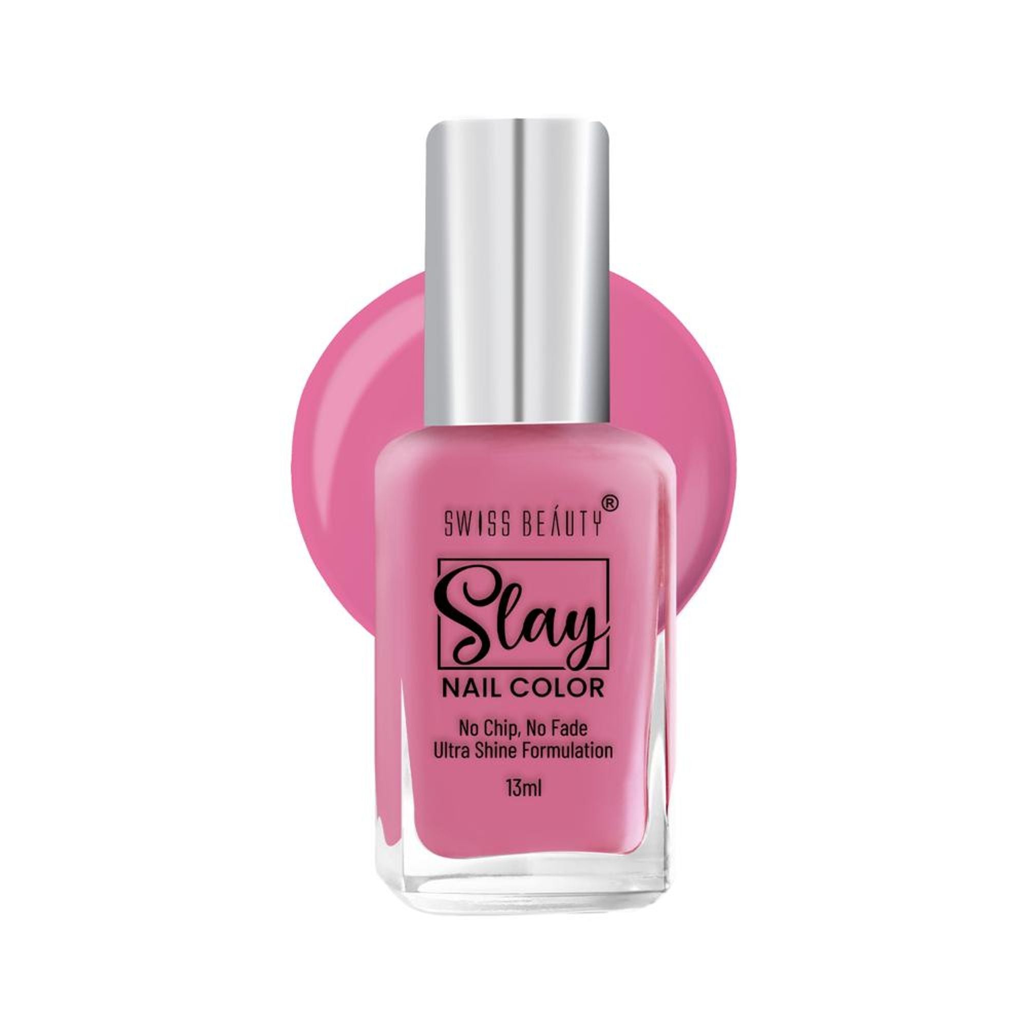 Swiss Beauty Slay Nail Color Ultra Shine Formulation - 13 Perfect Pink