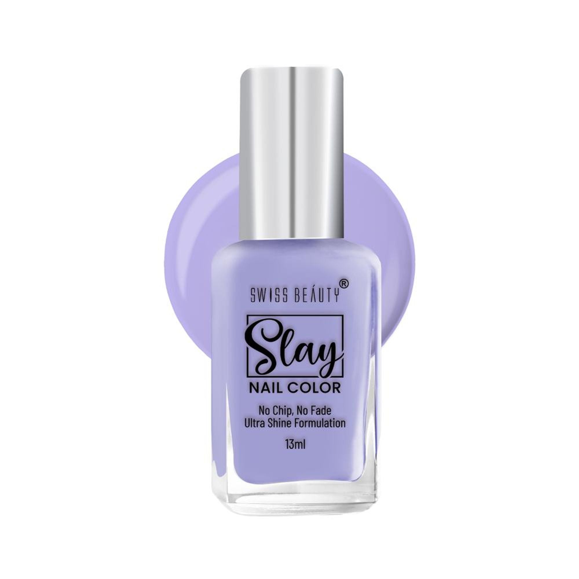 Swiss Beauty Slay Nail Color Ultra Shine Formulation - 21 Lavender Tender