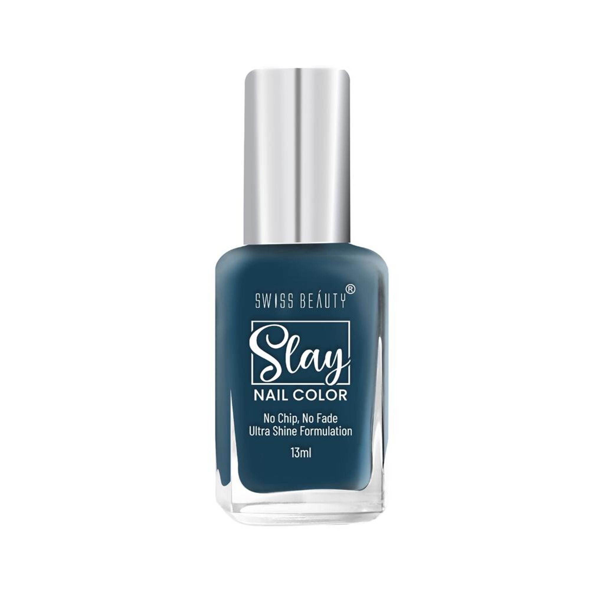 Swiss Beauty Slay Nail Color Ultra Shine Formulation - 45 London Blu
