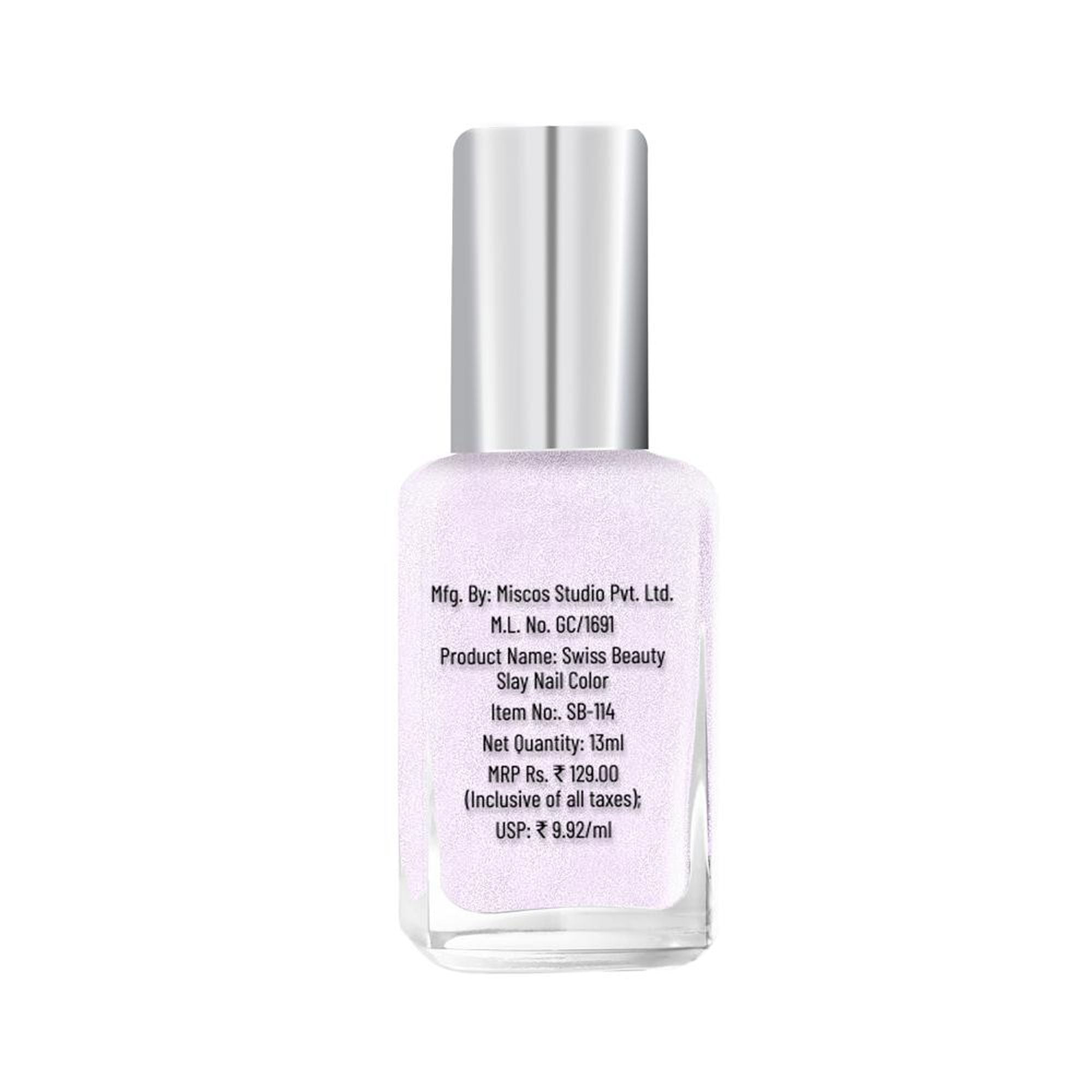 Swiss Beauty Slay Nail Color Ultra Shine Formulation - 48 Drizzle