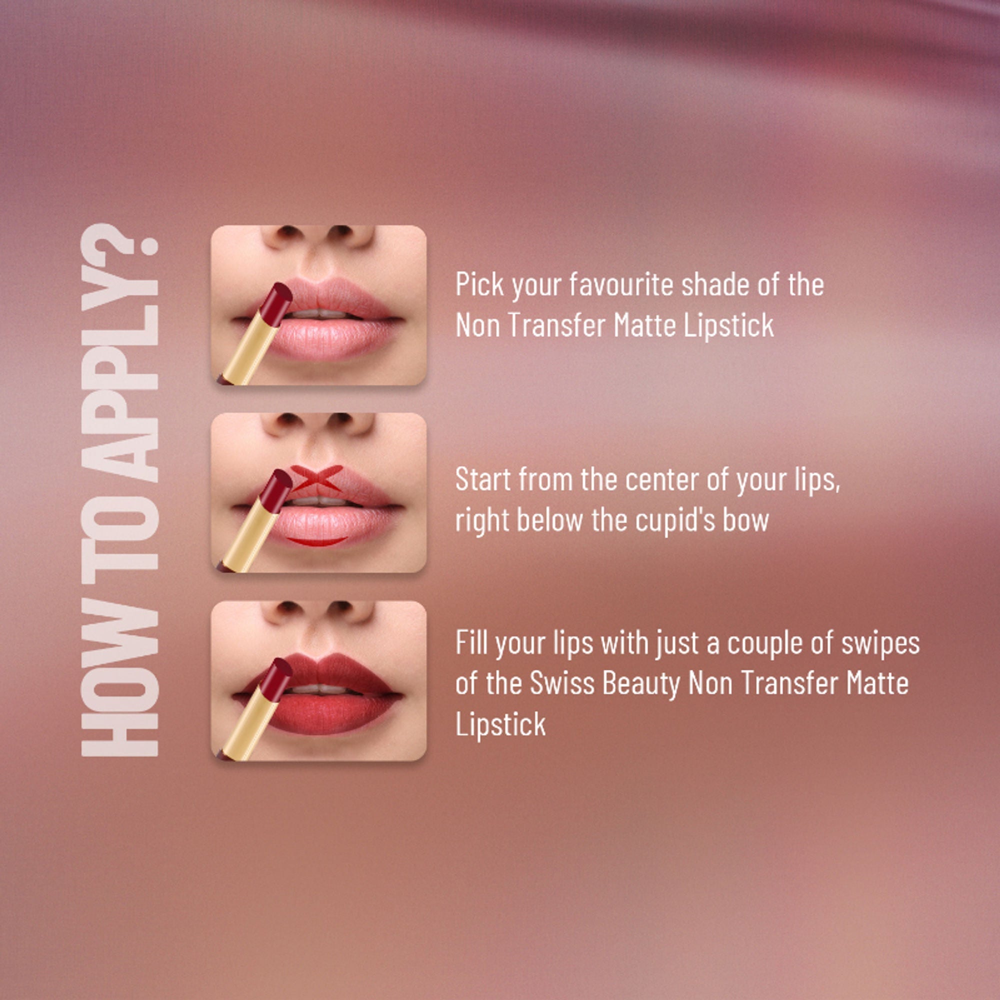 Swiss Beauty Non-Transfer Matte Lipstick - 23 Murphy Brown