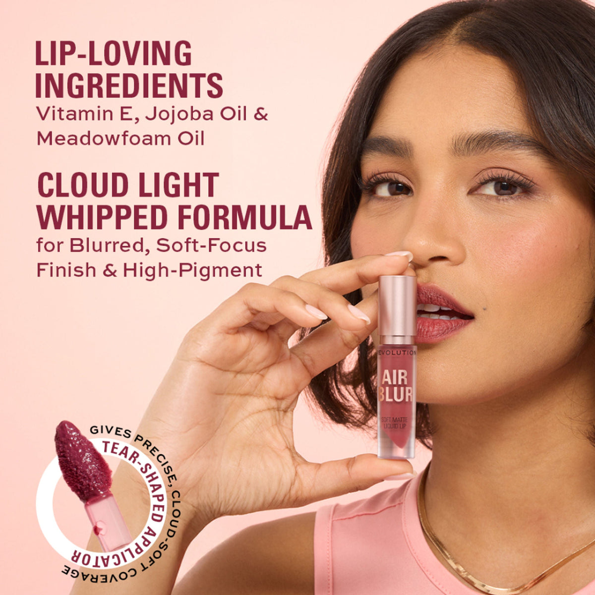 Makeup Revolution Air Blur Matte Liquid Lipstick - Fawn