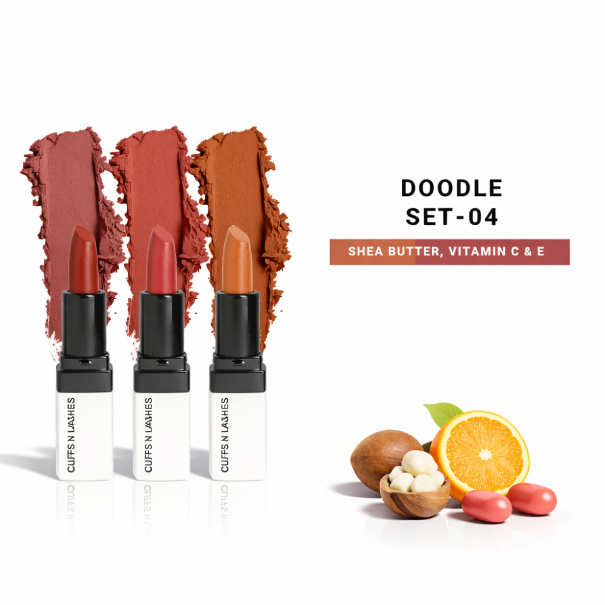 CUFFS N LASHES Doodle Lipstick Set - Set 04