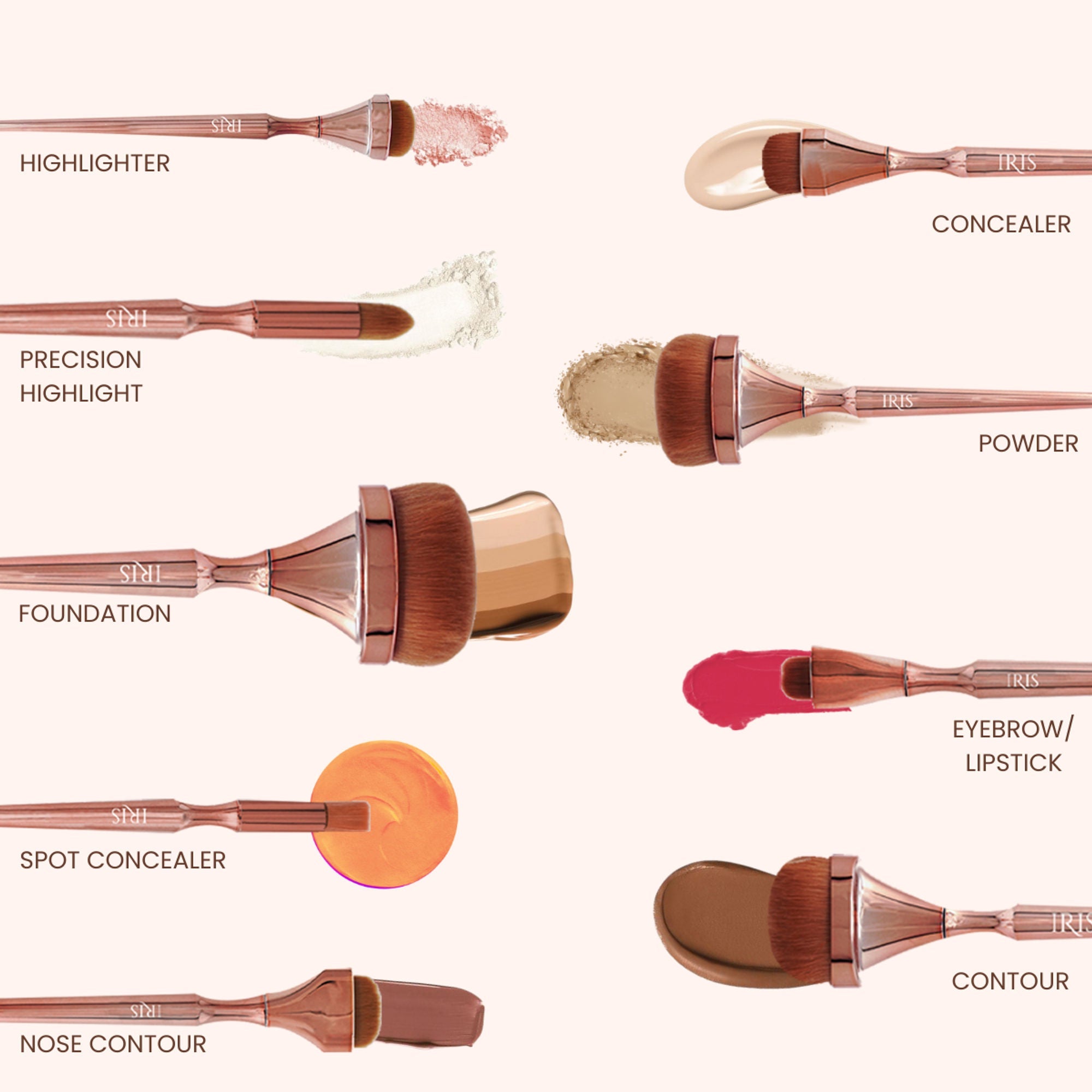 IRIS COSMETICS Luminous HD Highlighter Brush