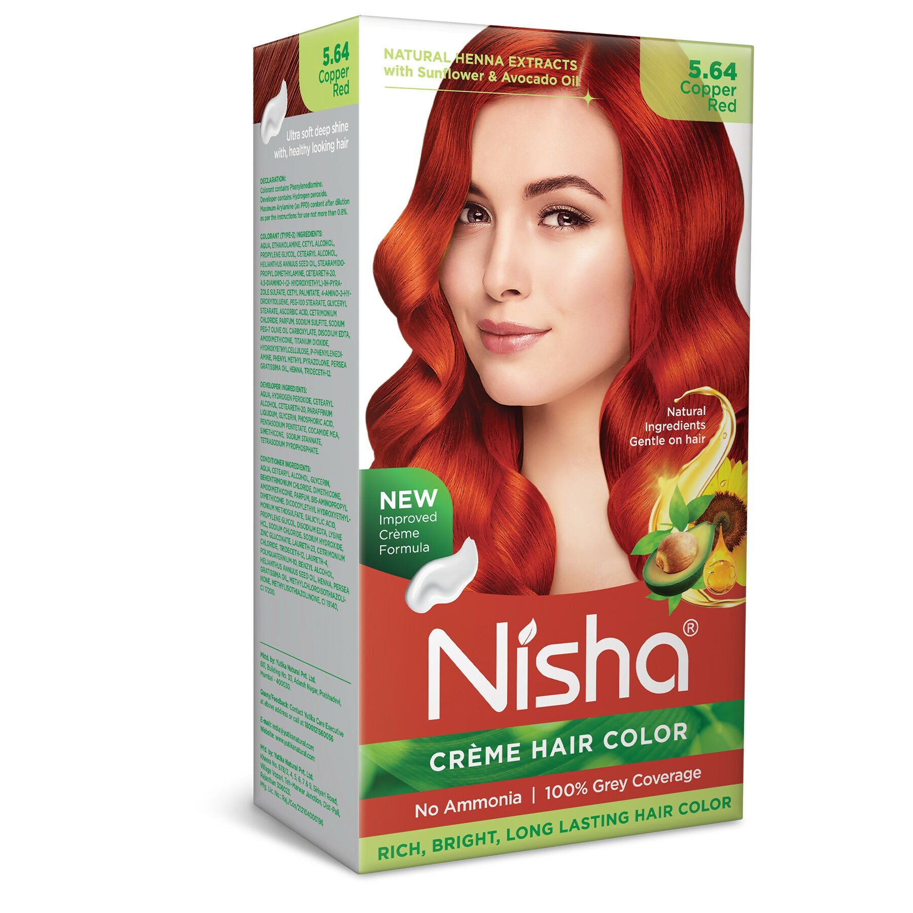 Nisha Creme Hair Color for Women - Copper Red