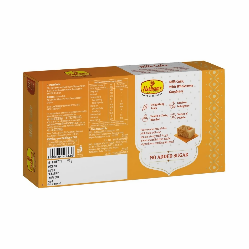 Haldiram's Milk Cake - No Added Sugar