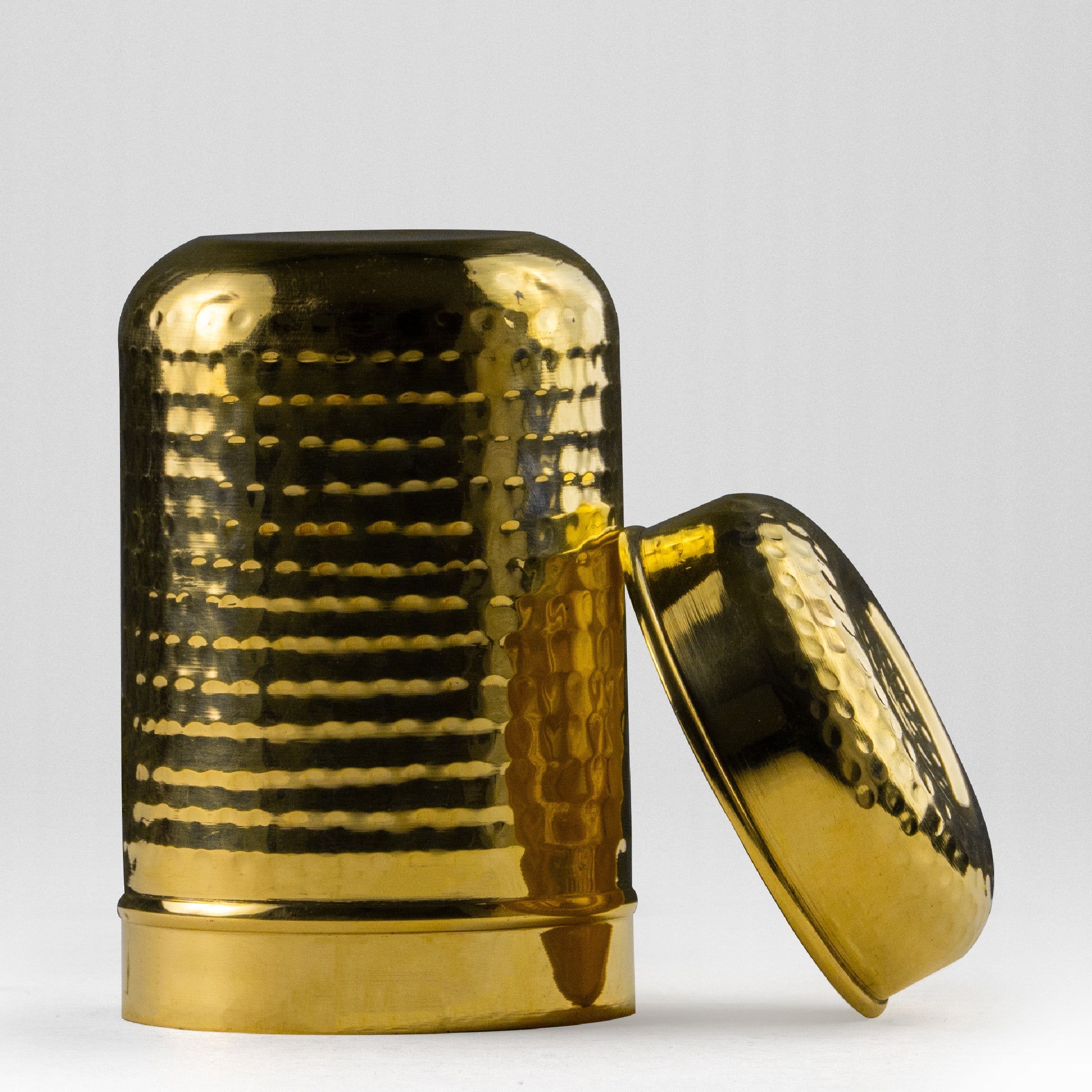 Health Smith Brass Dabba for Storage | Pure Brass Jar/Container | Multipurpose Dabba (Small)