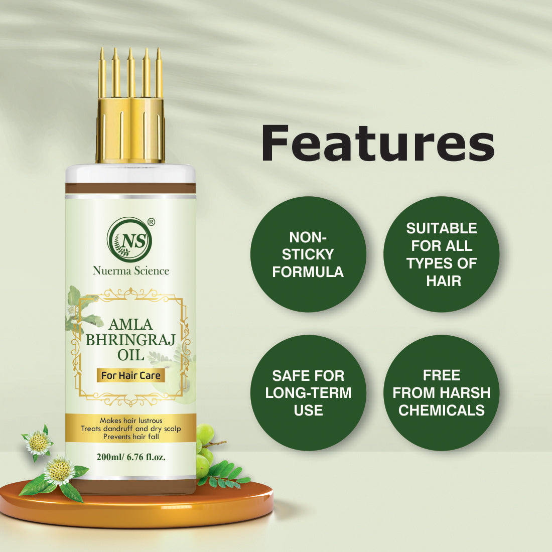 Nuerma Science Amla Bhringraj Hair Oil | Scalp Nourishment & Natural Conditioning