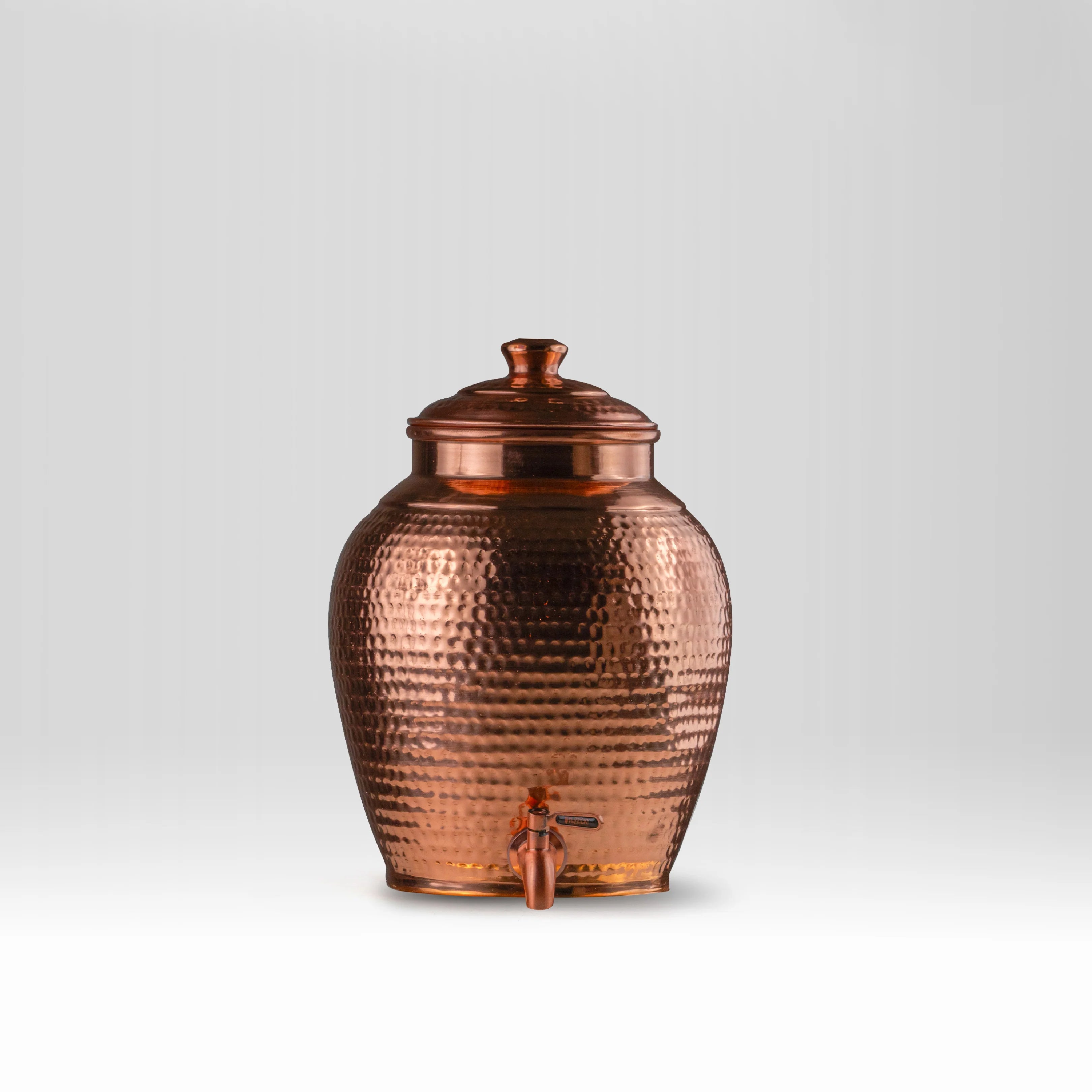 Health Smith Pure Copper Kiwi Water Dispenser with Brass Stand