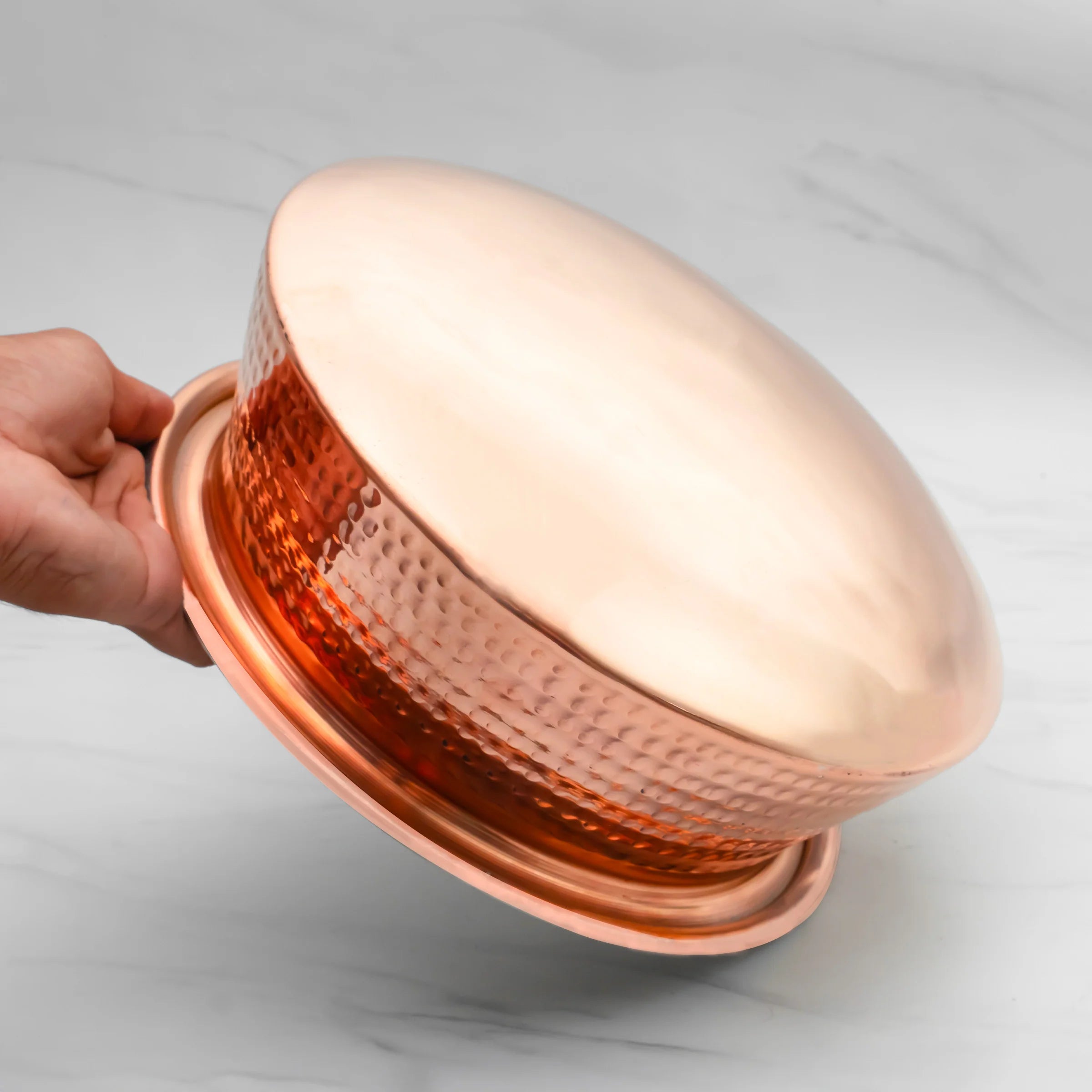 Health Smith Pure Copper Lagan for Cooking – Tin Coated (Kalai)