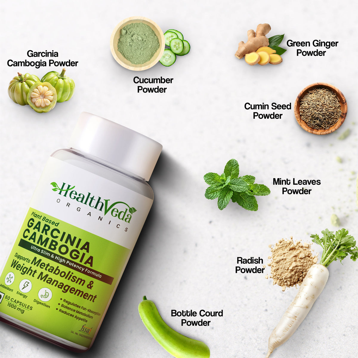 Health Veda Organics Plant Based Garcinia Capsules