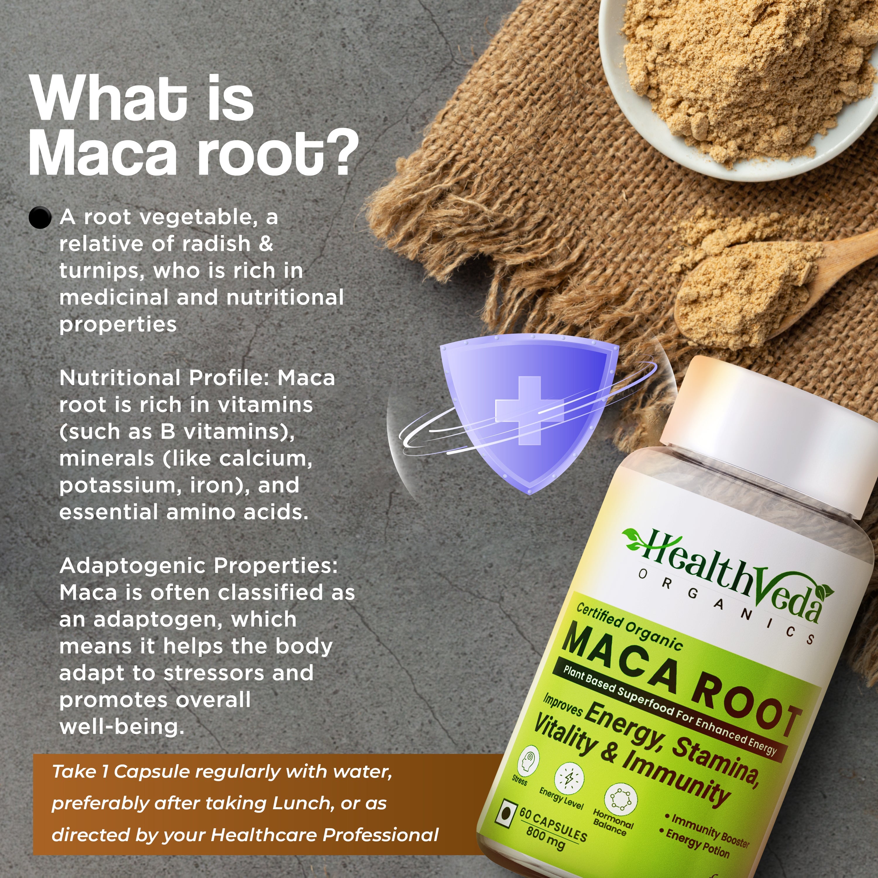 Health Veda Organics Maca Root Capsules