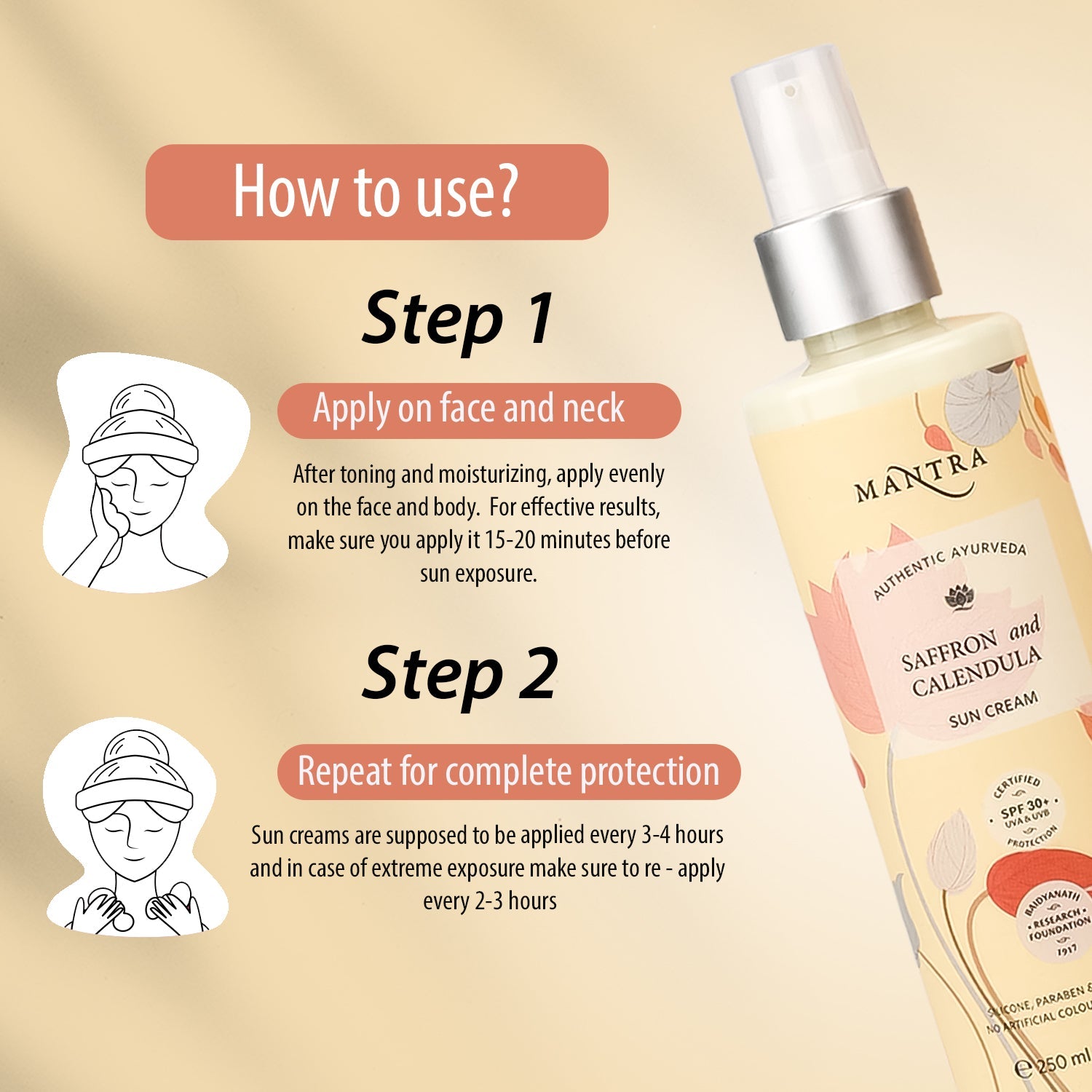 Mantra Saffron And Calendula Sun Cream - Image 5