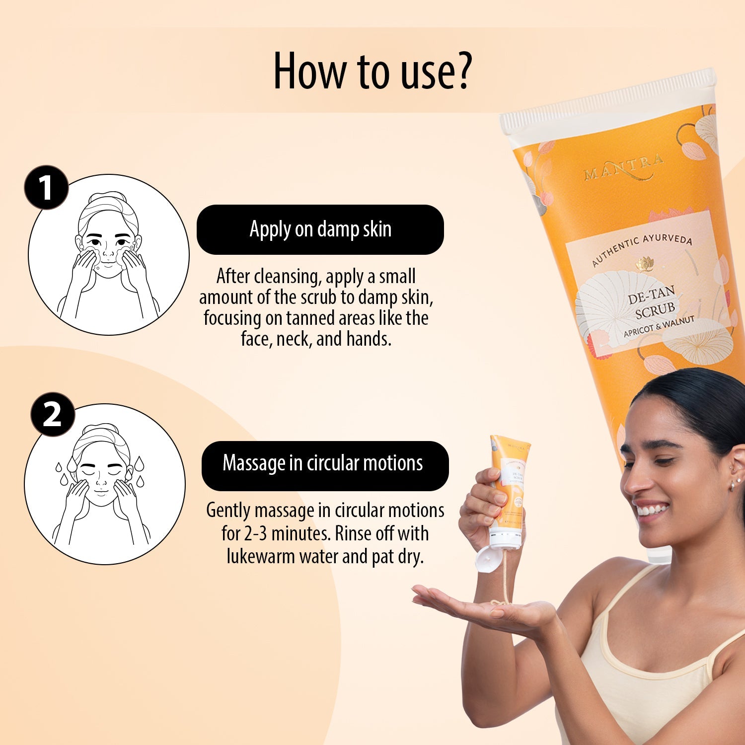 Mantra De Tan Scrub Apricot & Walnut - Image 5