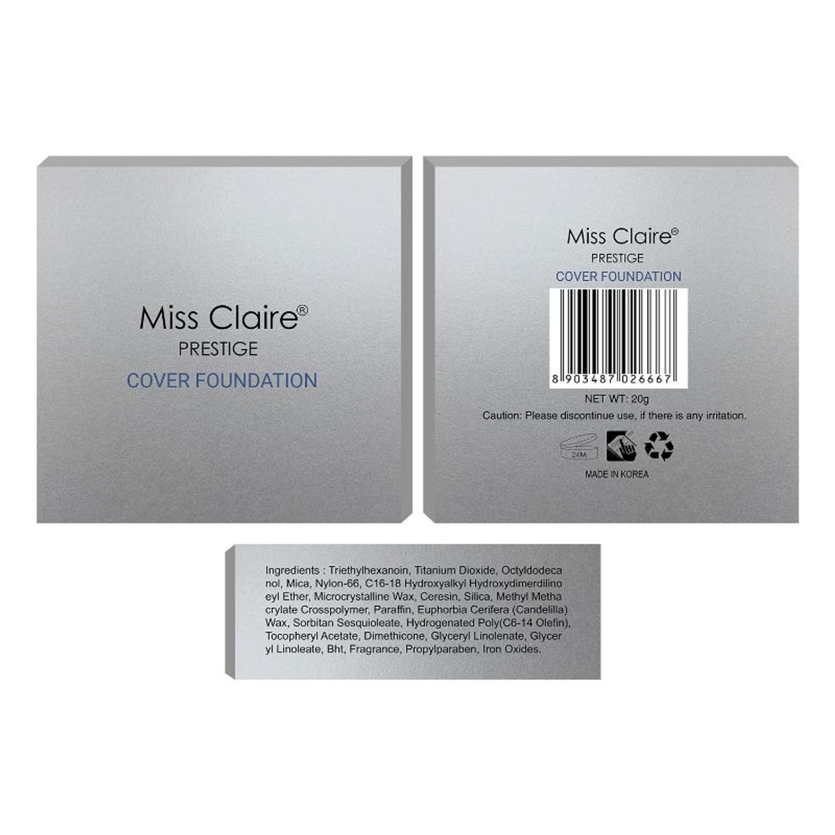 Miss Claire Prestige Cover Foundation - 626B Rose Beige