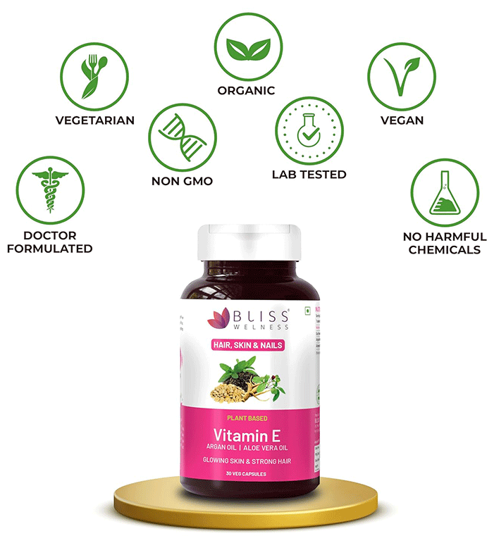 Bliss Welness Skin & Hair Care Vitamin E Capsule